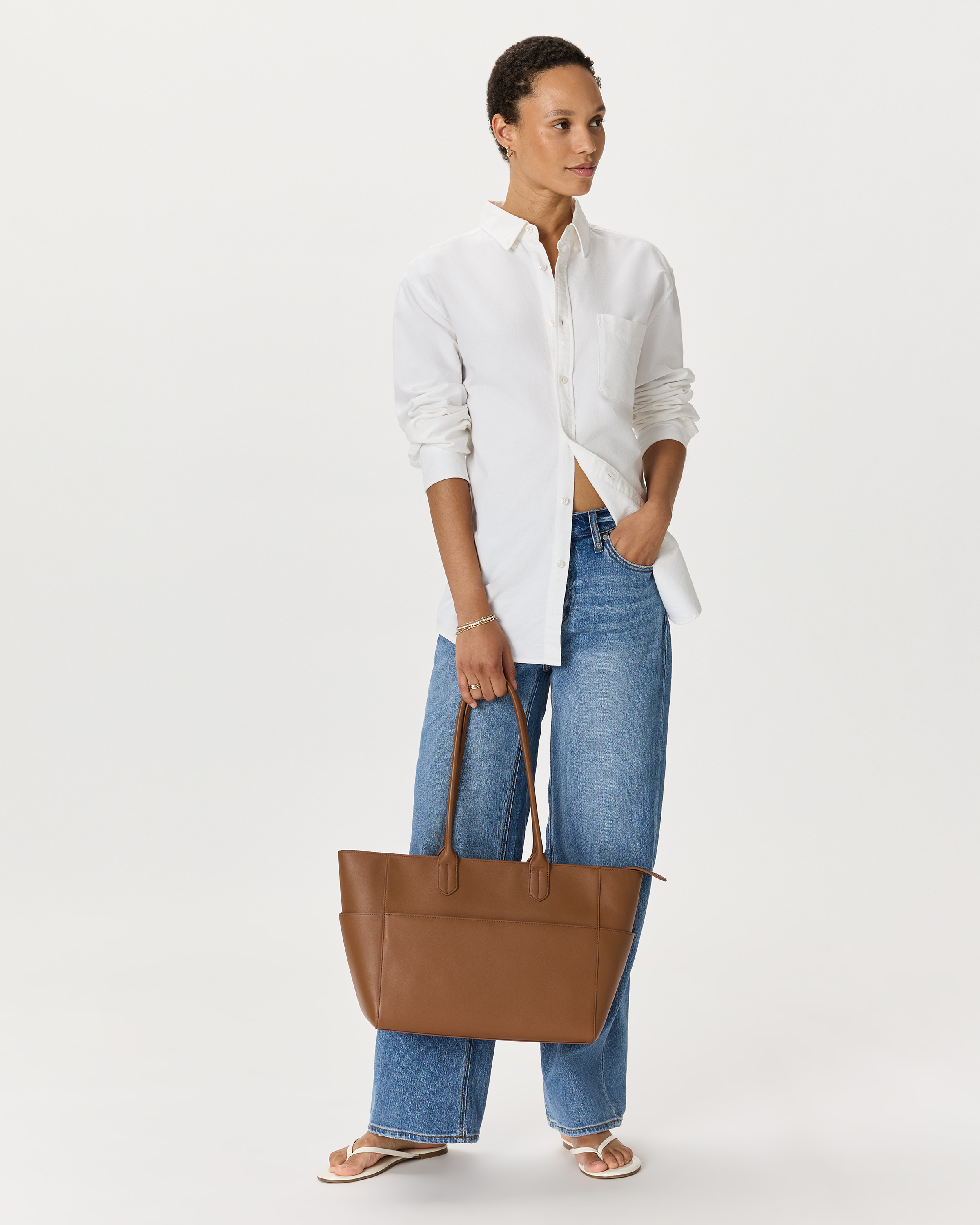 Italian Leather Shopper Tote — Image 10
