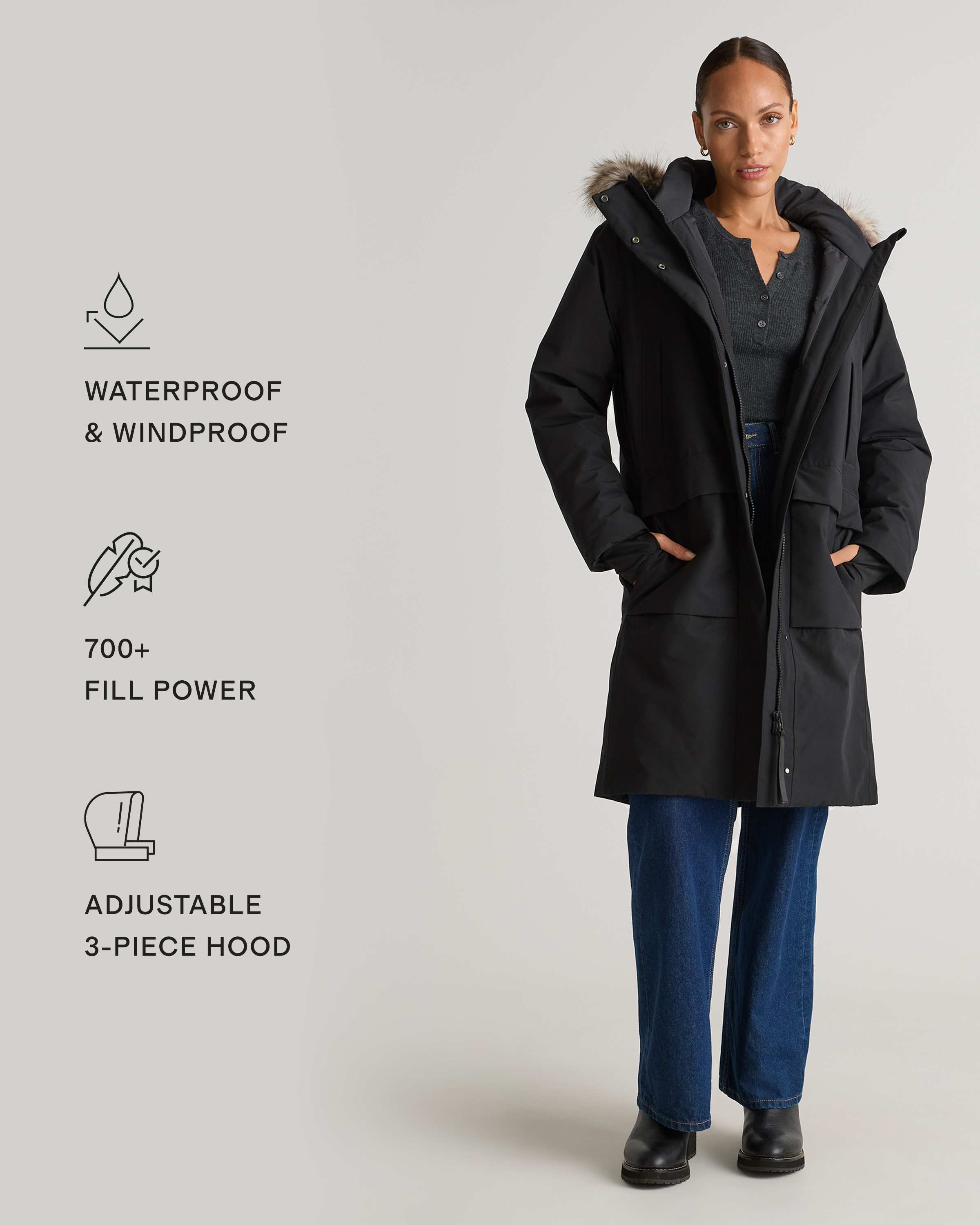 Responsible Down Hooded Long Parka — Image 39