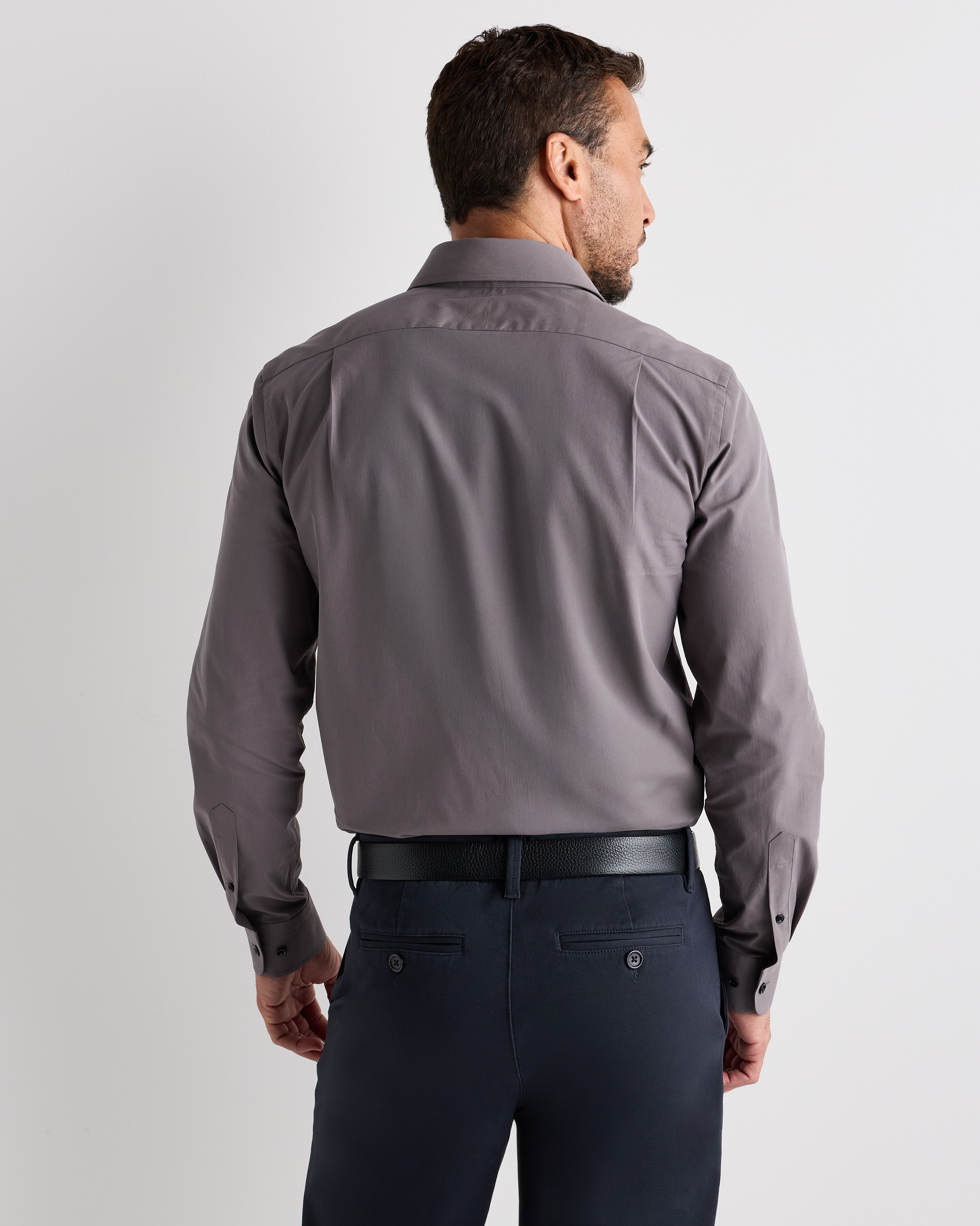 Organic Cotton Stretch Poplin Dress Shirt — Image 22