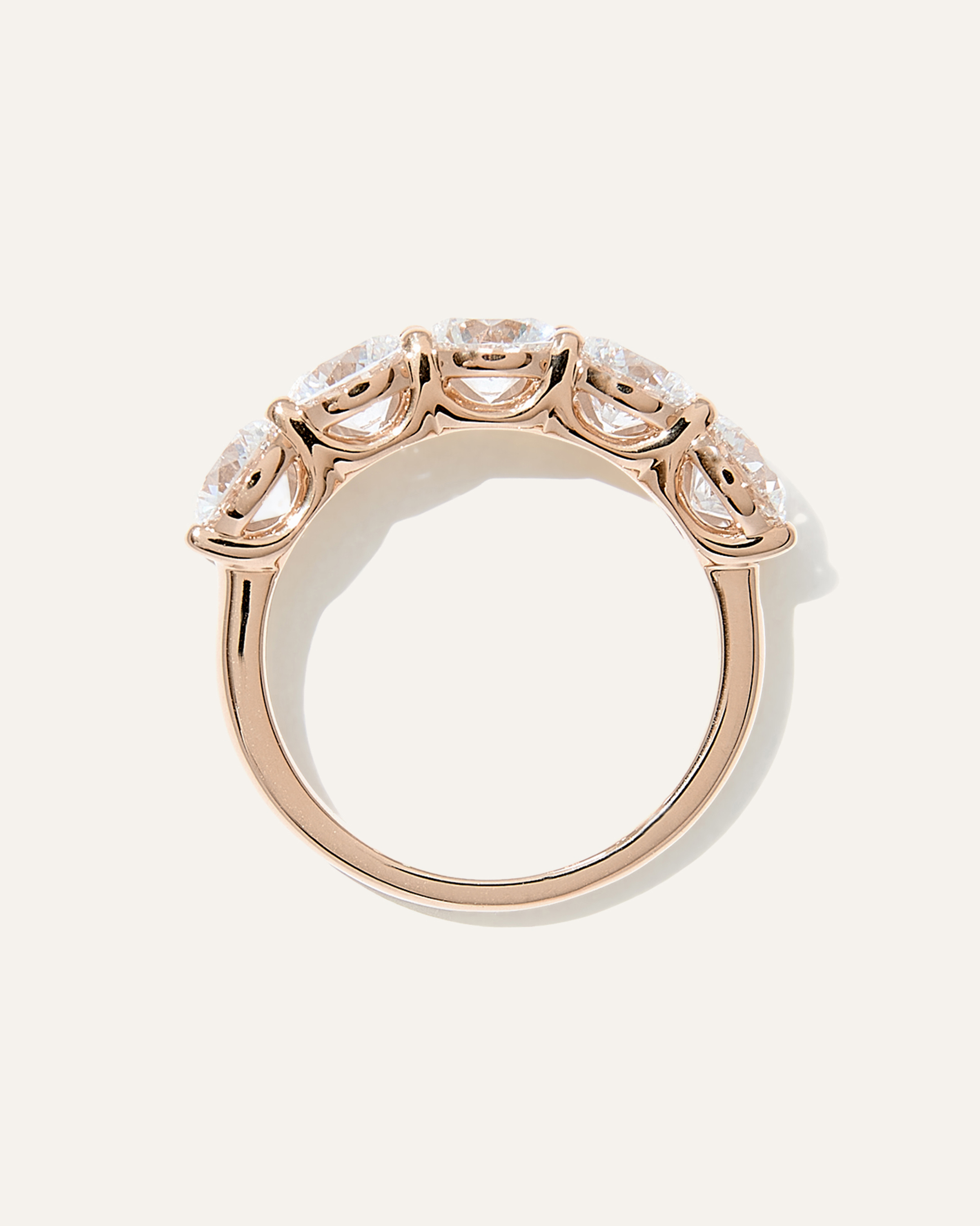 Lab Grown Diamond Five Stone Band — Image 5