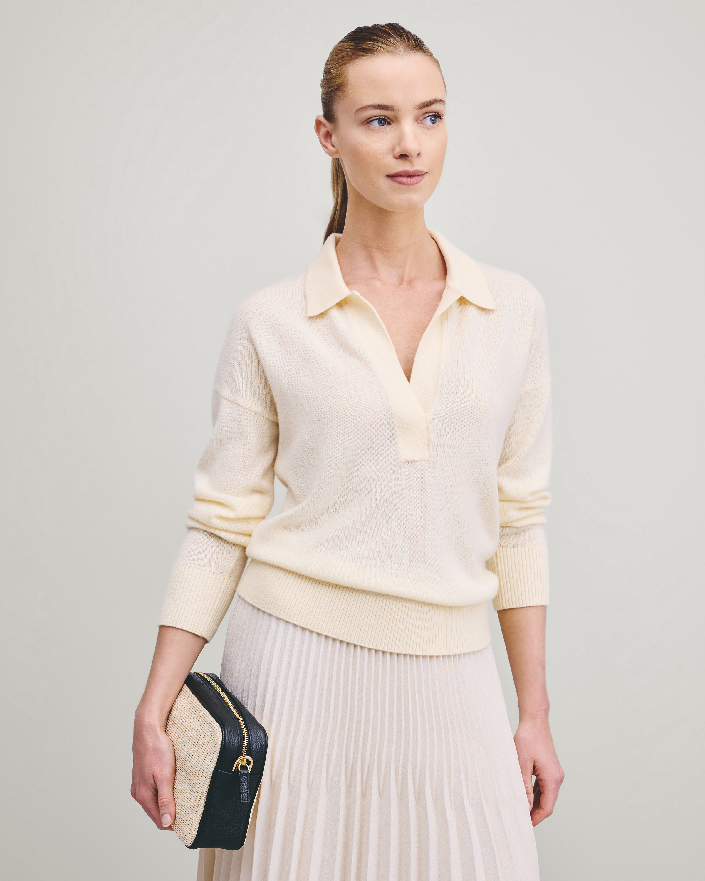 Italian Leather & Raffia Crossbody — Image 4