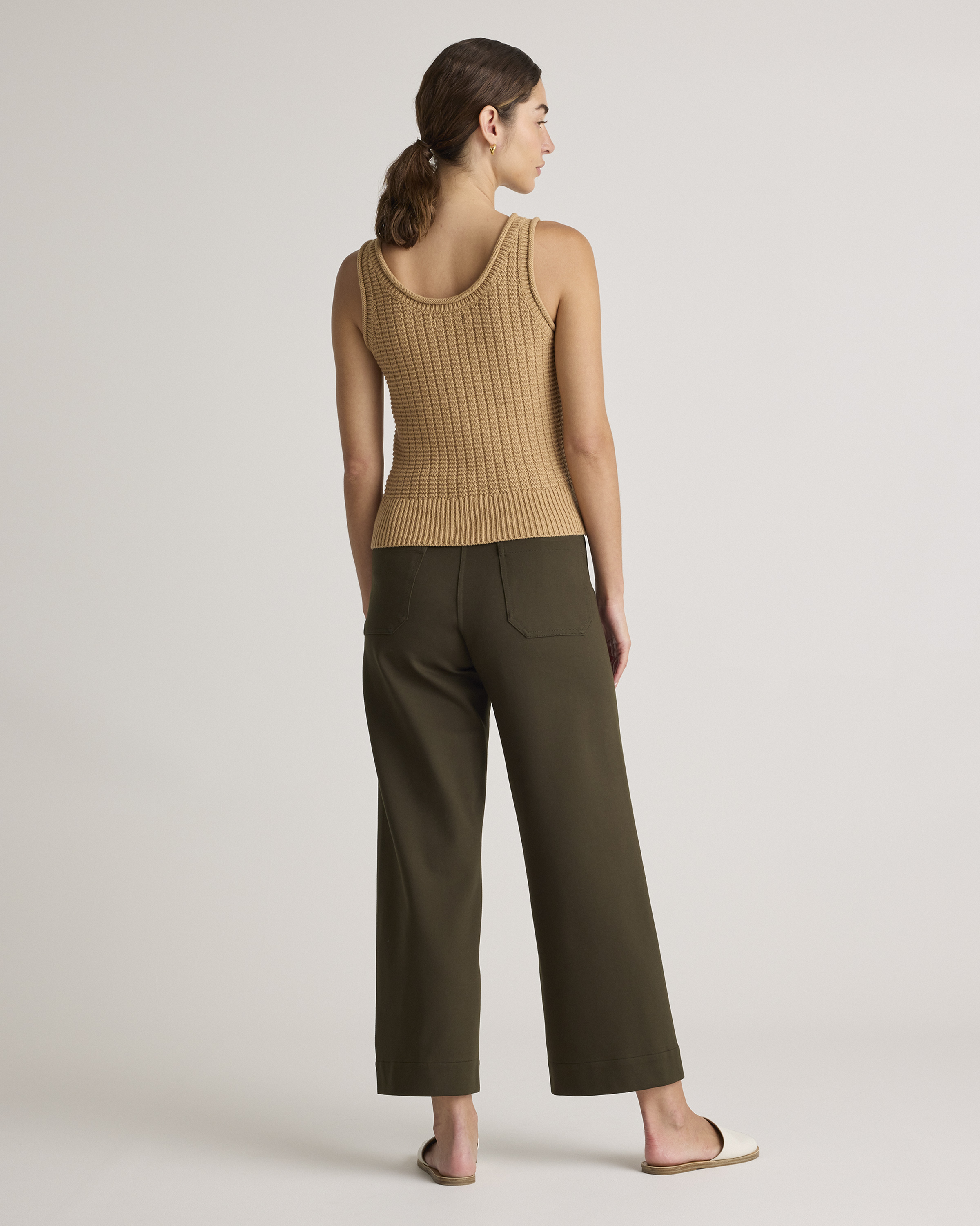 Ultra-Stretch Ponte Cropped Wide Leg Pants — Image 14
