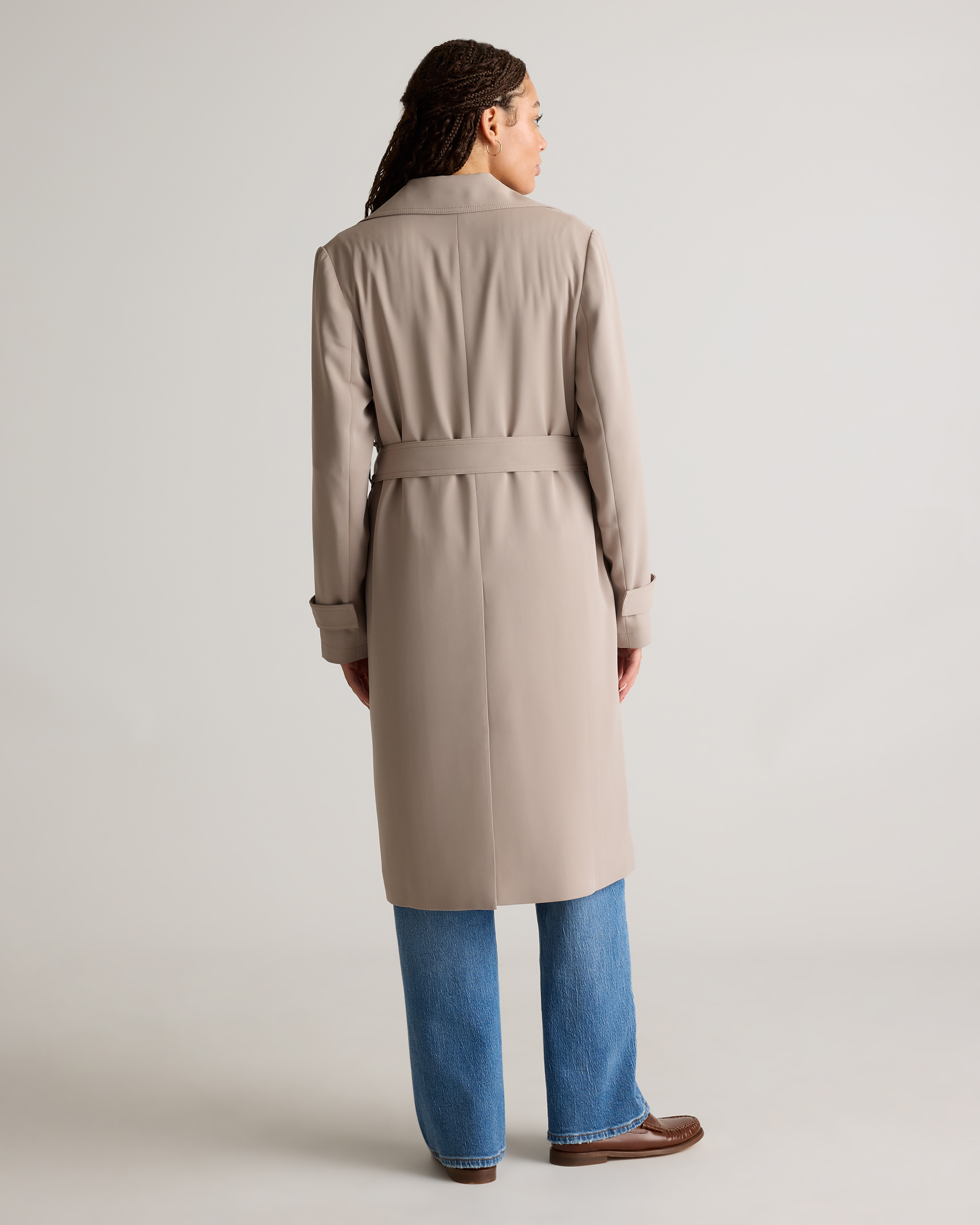 Stretch Crepe Trench Coat — Image 19