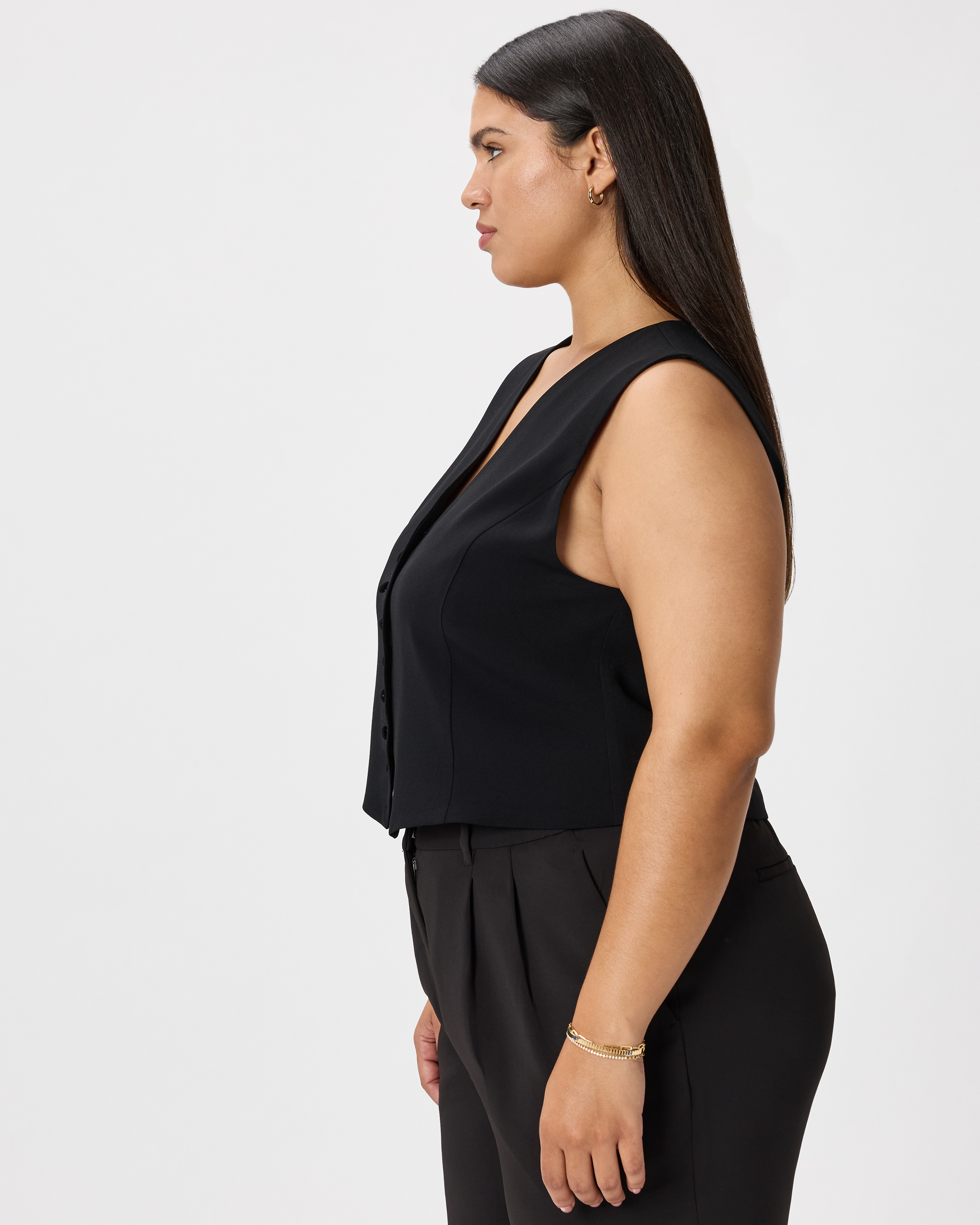Fluid Crepe Vest — Image 9