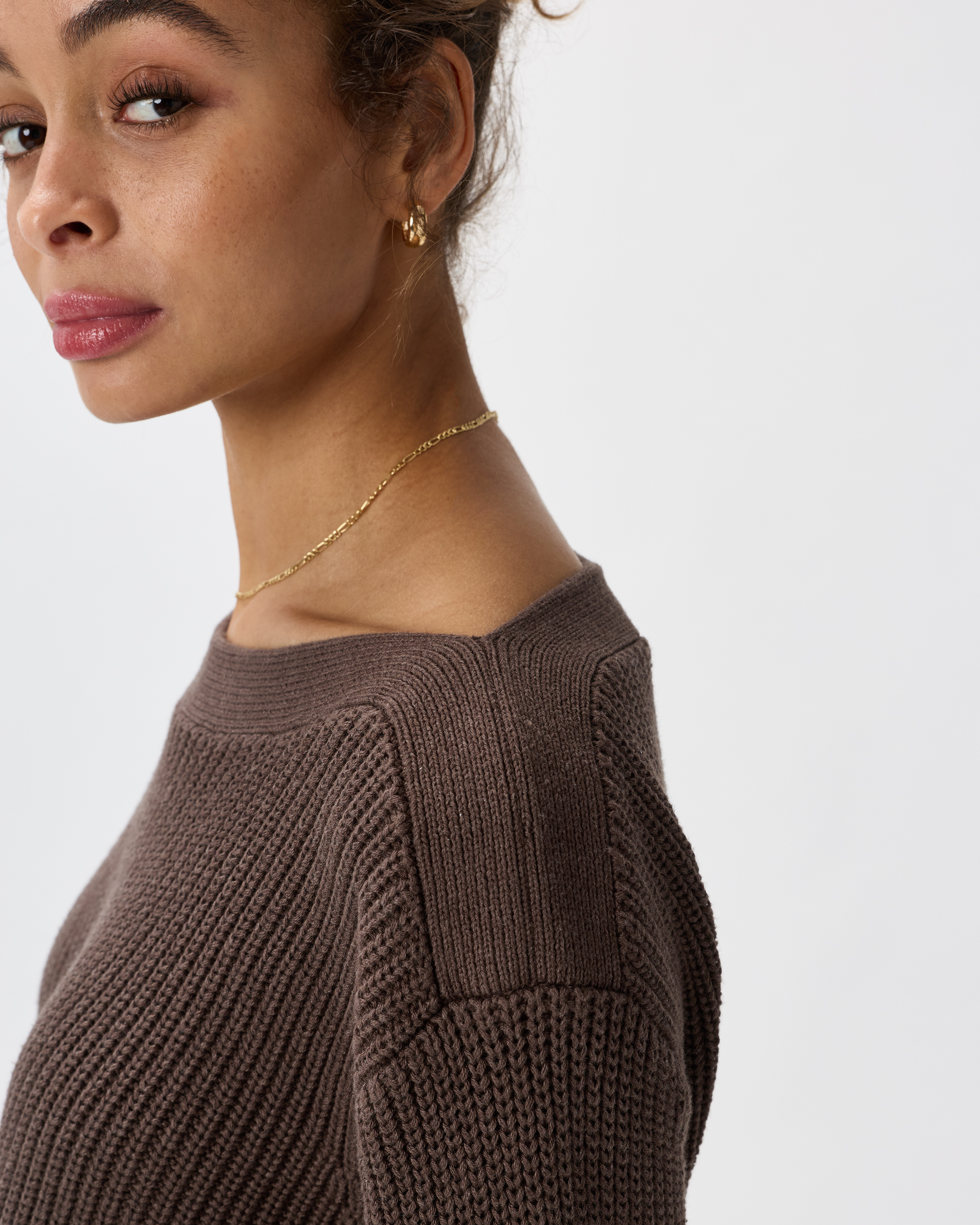 100% Organic Cotton Fisherman Boatneck Sweater — Image 12