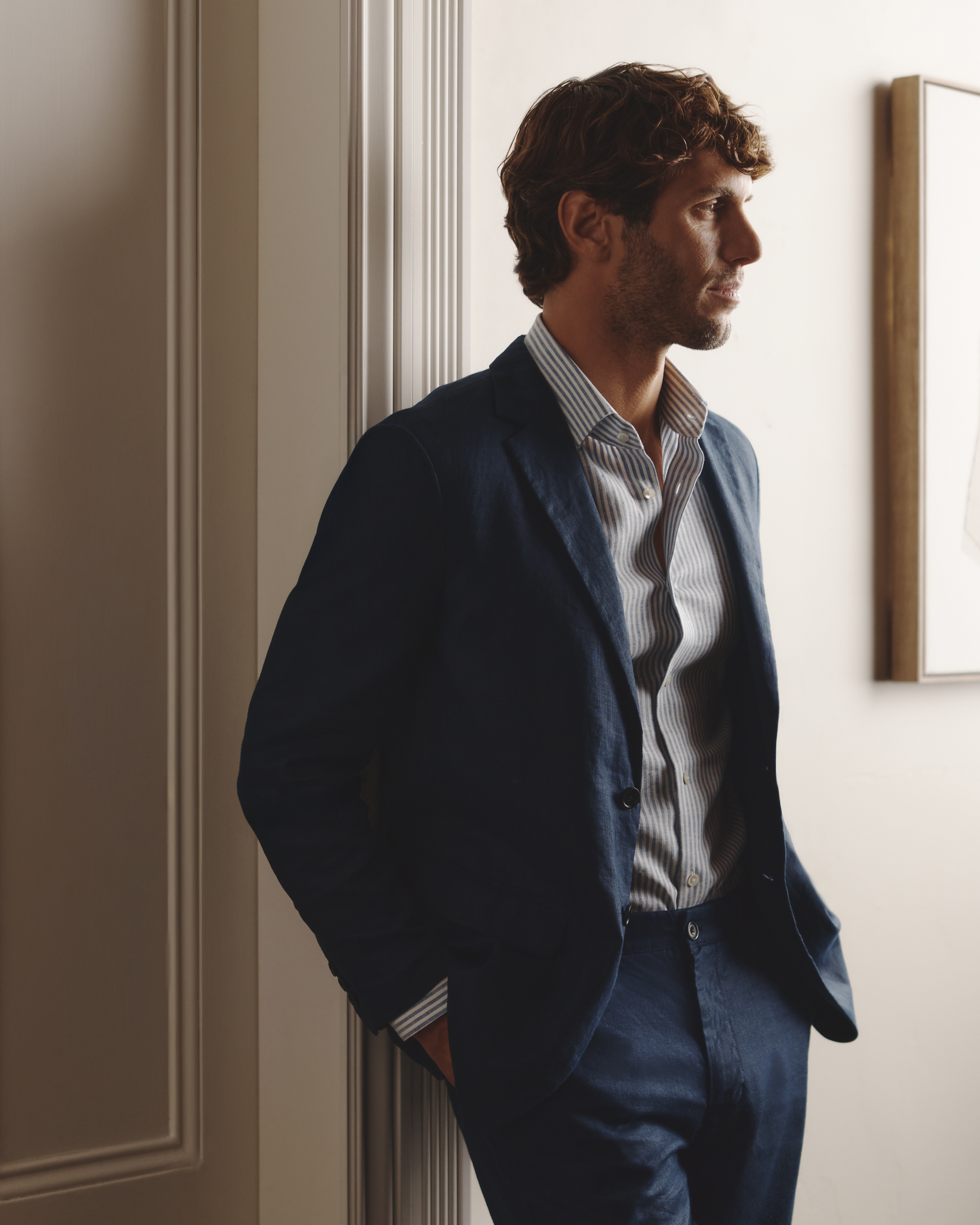 100% European Linen Wrinkle-Resistant Dress Shirt — Image 3