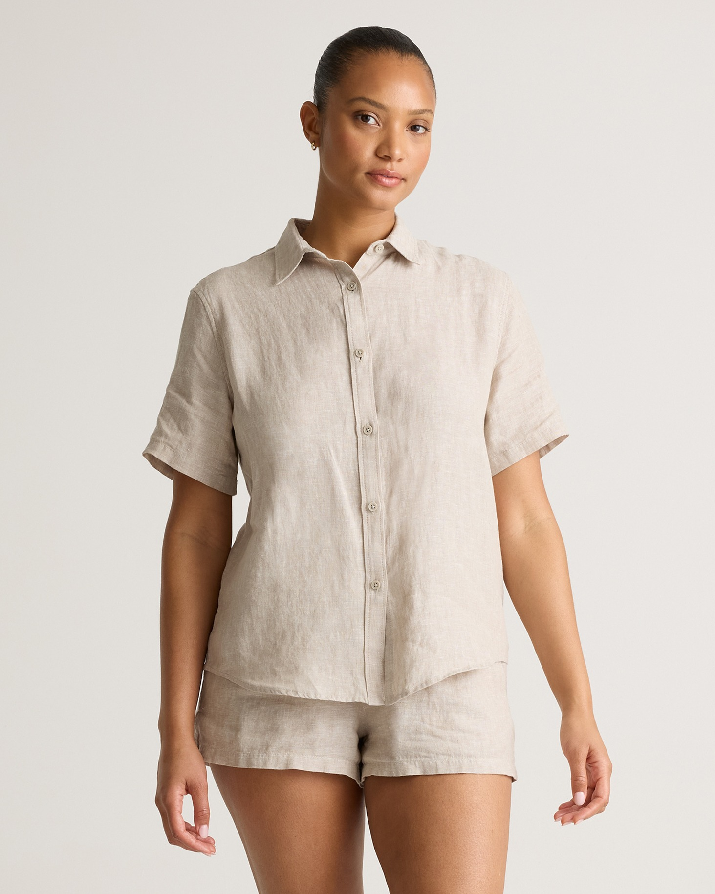100% European Linen Shorts Pajama Set — Image 23