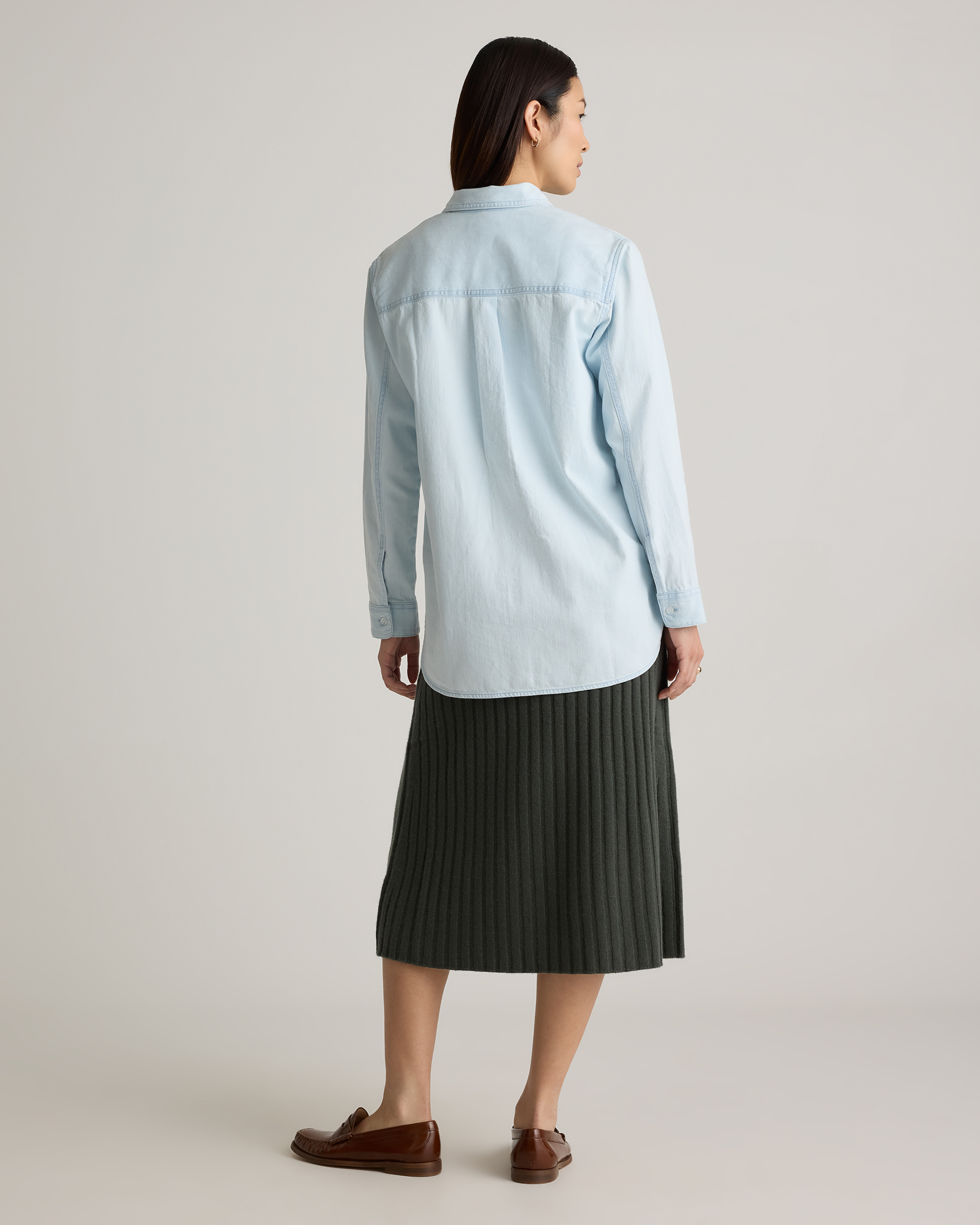 Distressed Denim Oversized Shirt — Image 15