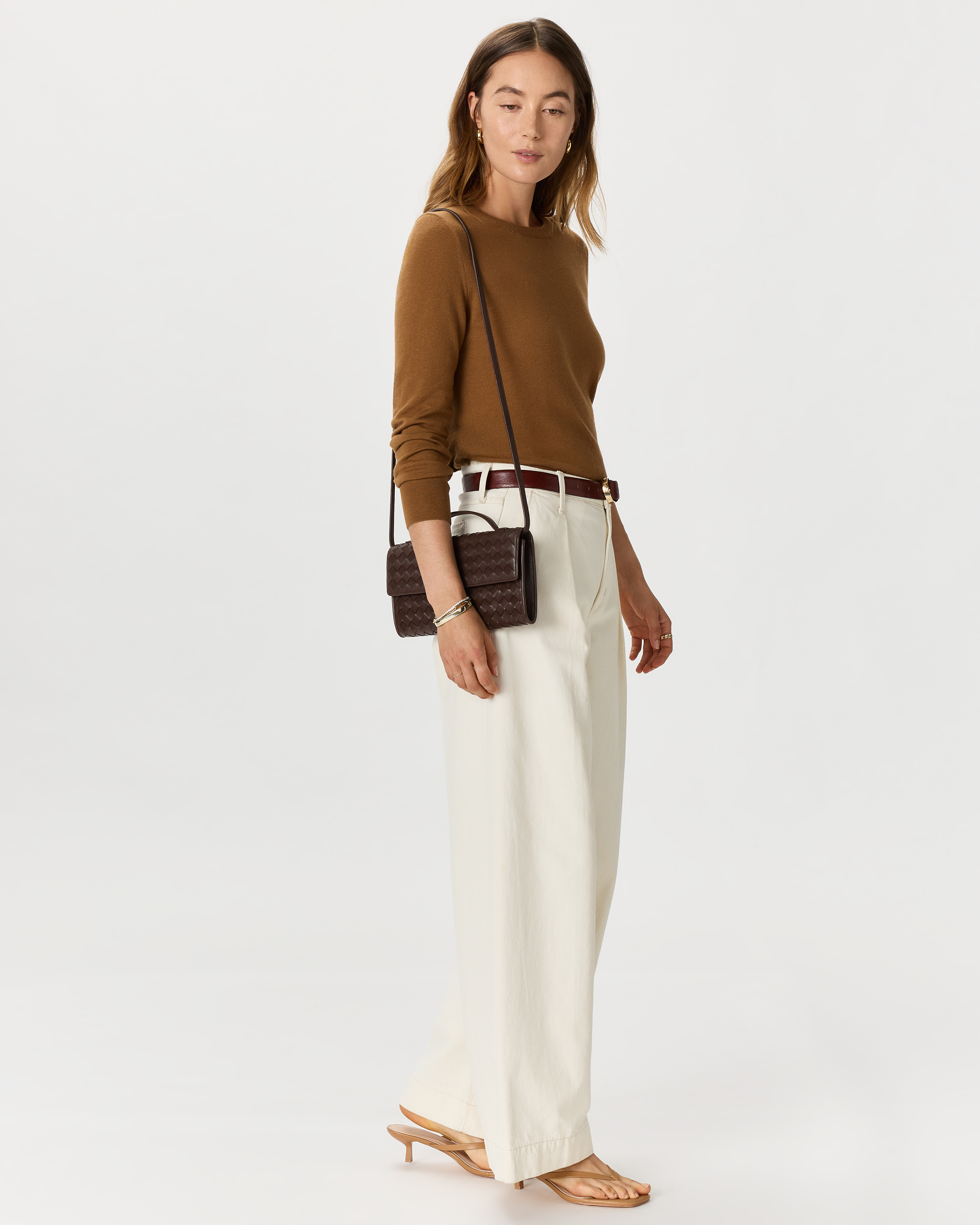 Italian Leather Handwoven Top Handle Clutch — Image 10