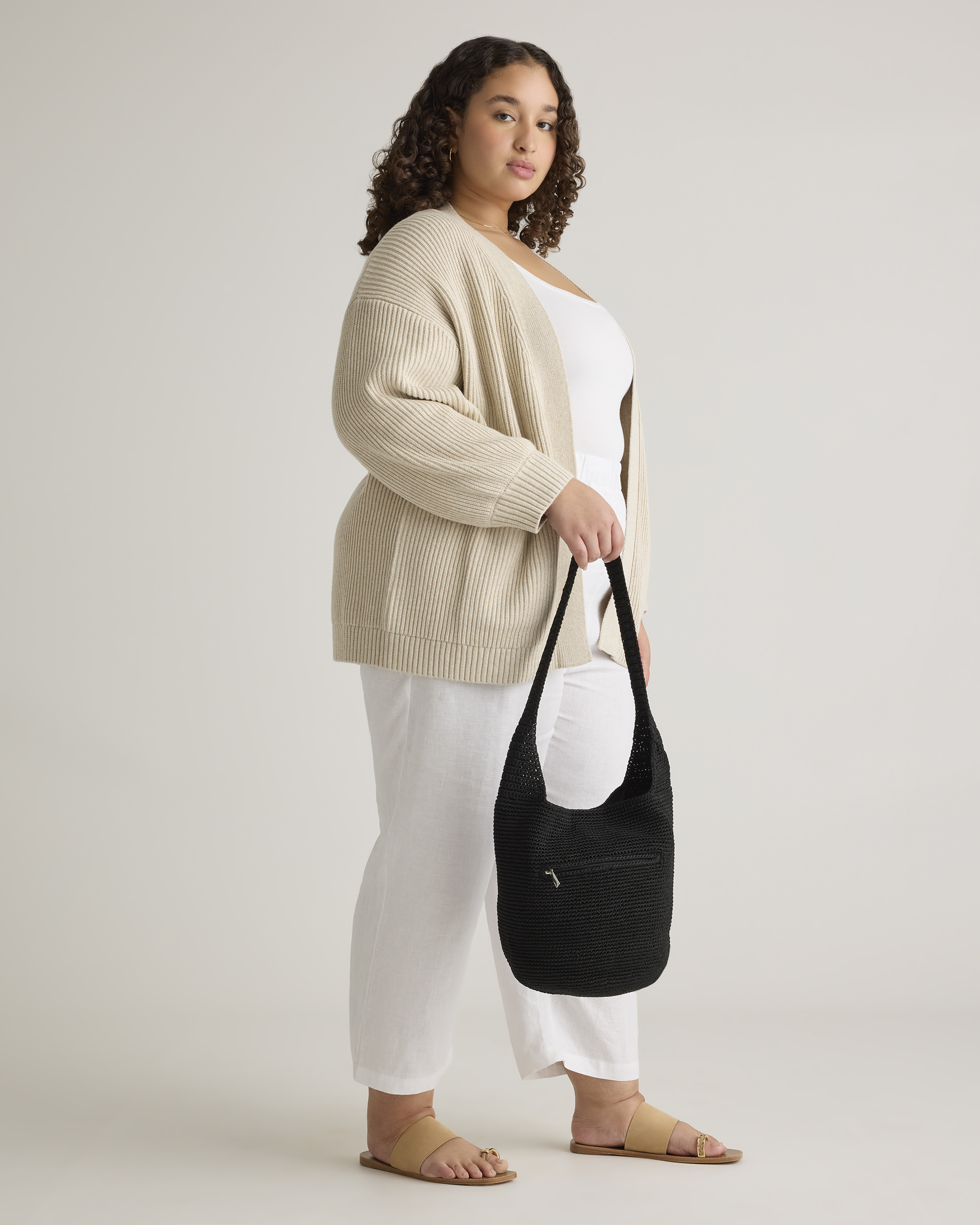 Hand Crochet Hobo Shoulder Bag — Image 11