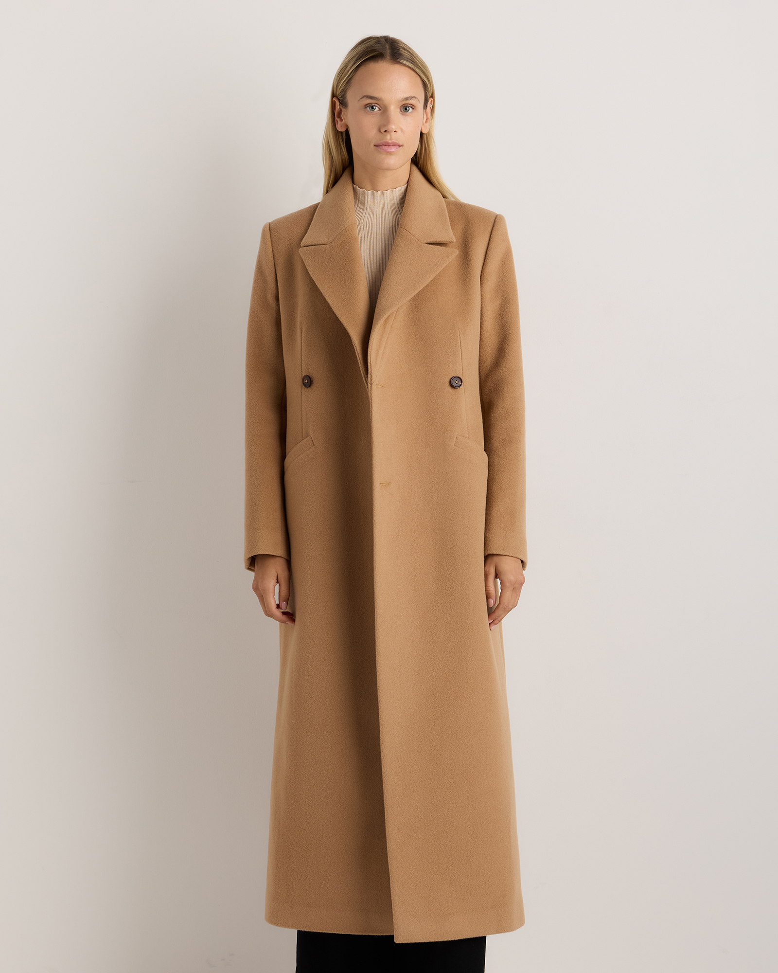 Wool Cashmere Tailored Long Coat — Image 12