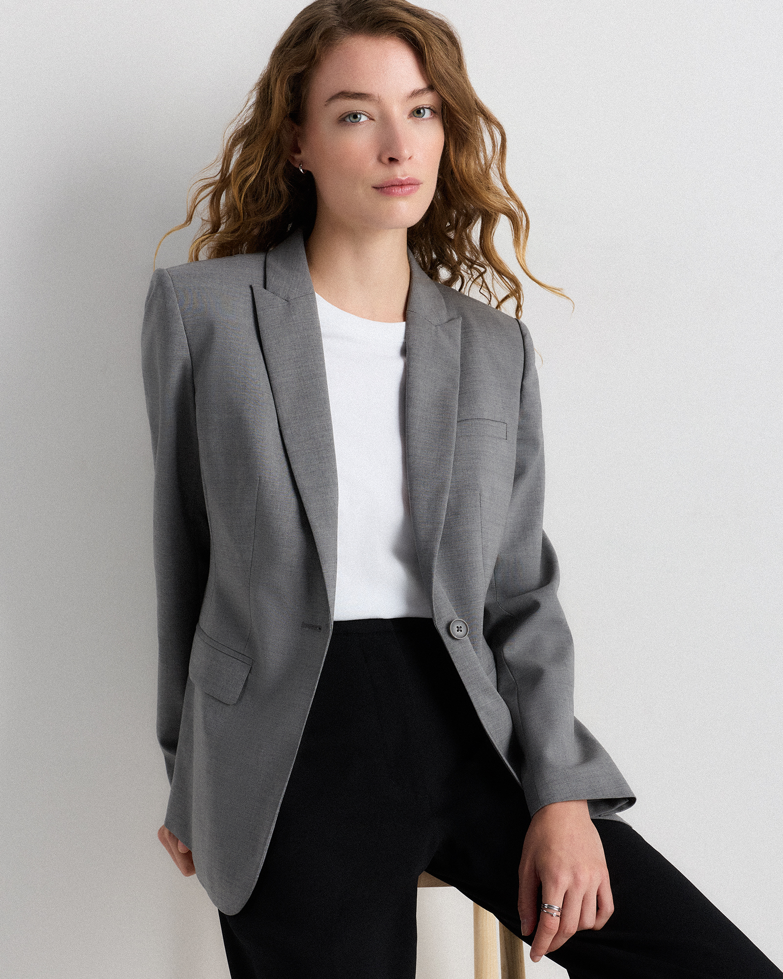 Italian Wool Long Blazer — Image 12