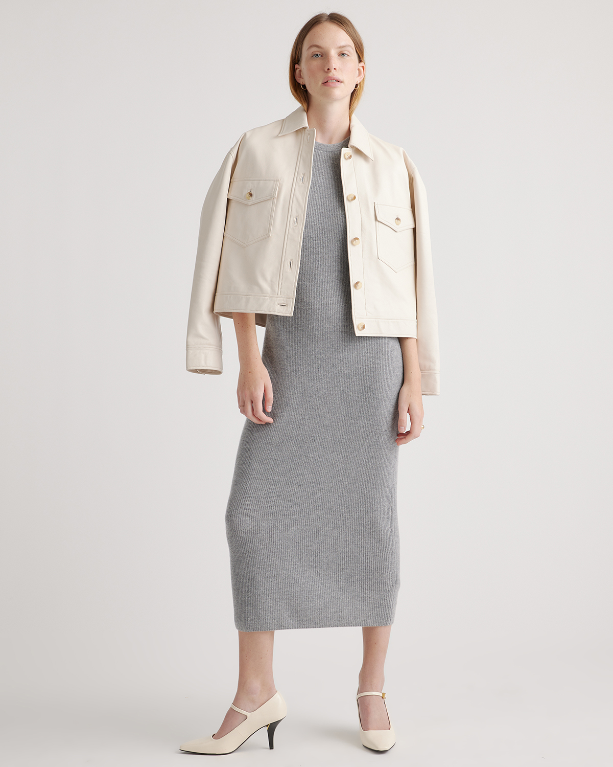 Mongolian Spring Cashmere Sleeveless Midi Sweater Dress — Image 7