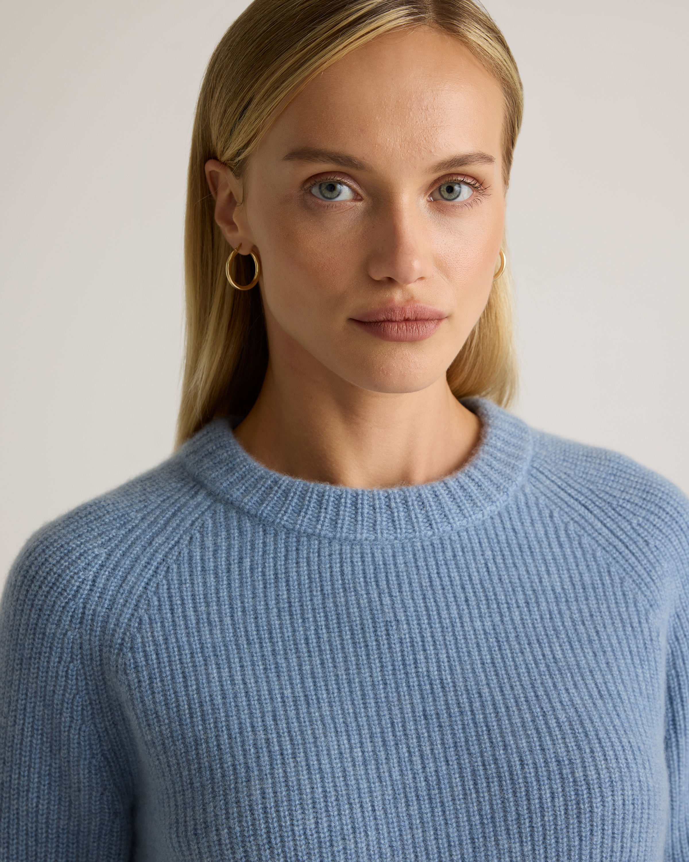 Mongolian Cashmere Fisherman Crewneck Sweater — Image 14