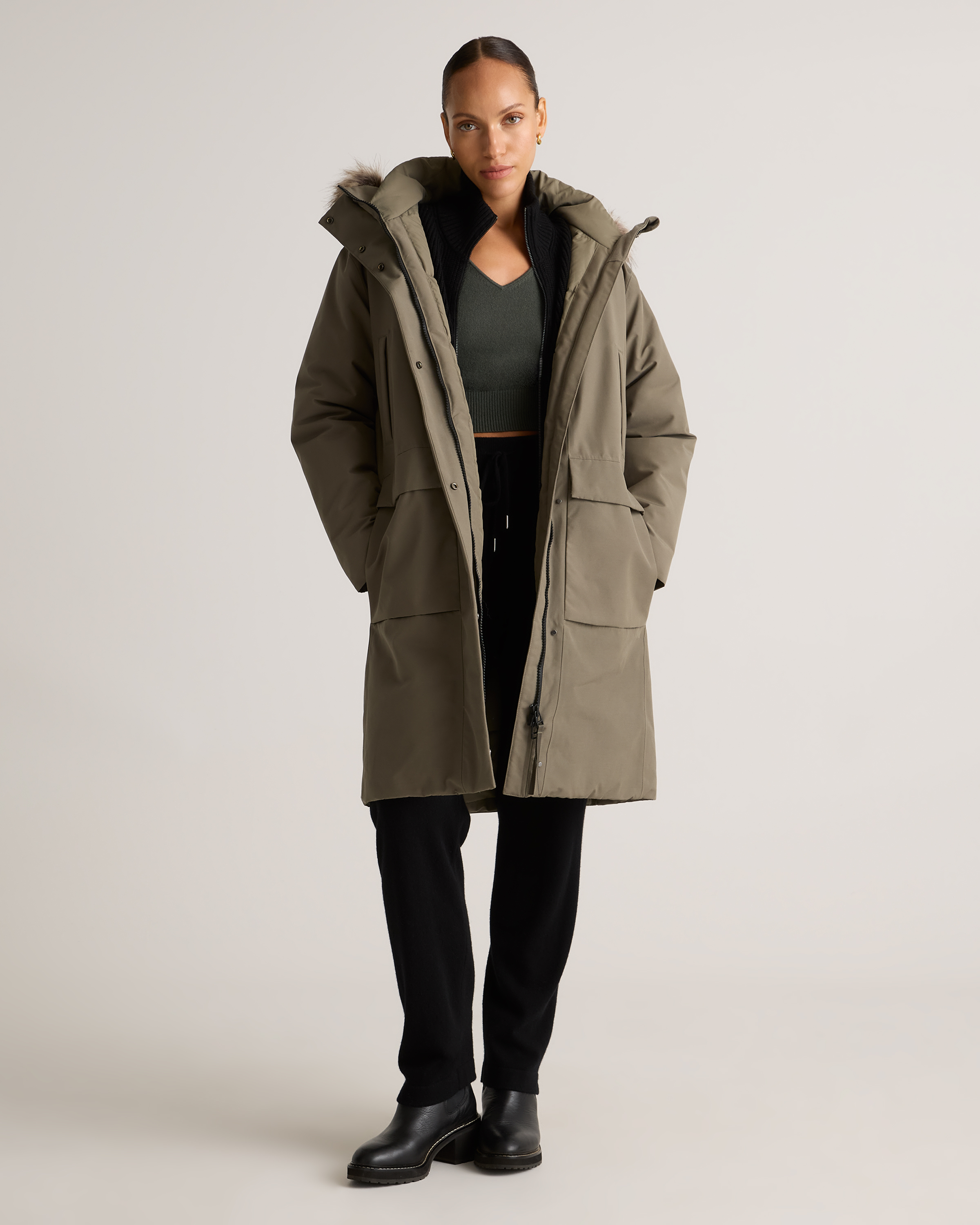 Responsible Down Hooded Long Parka — Image 47