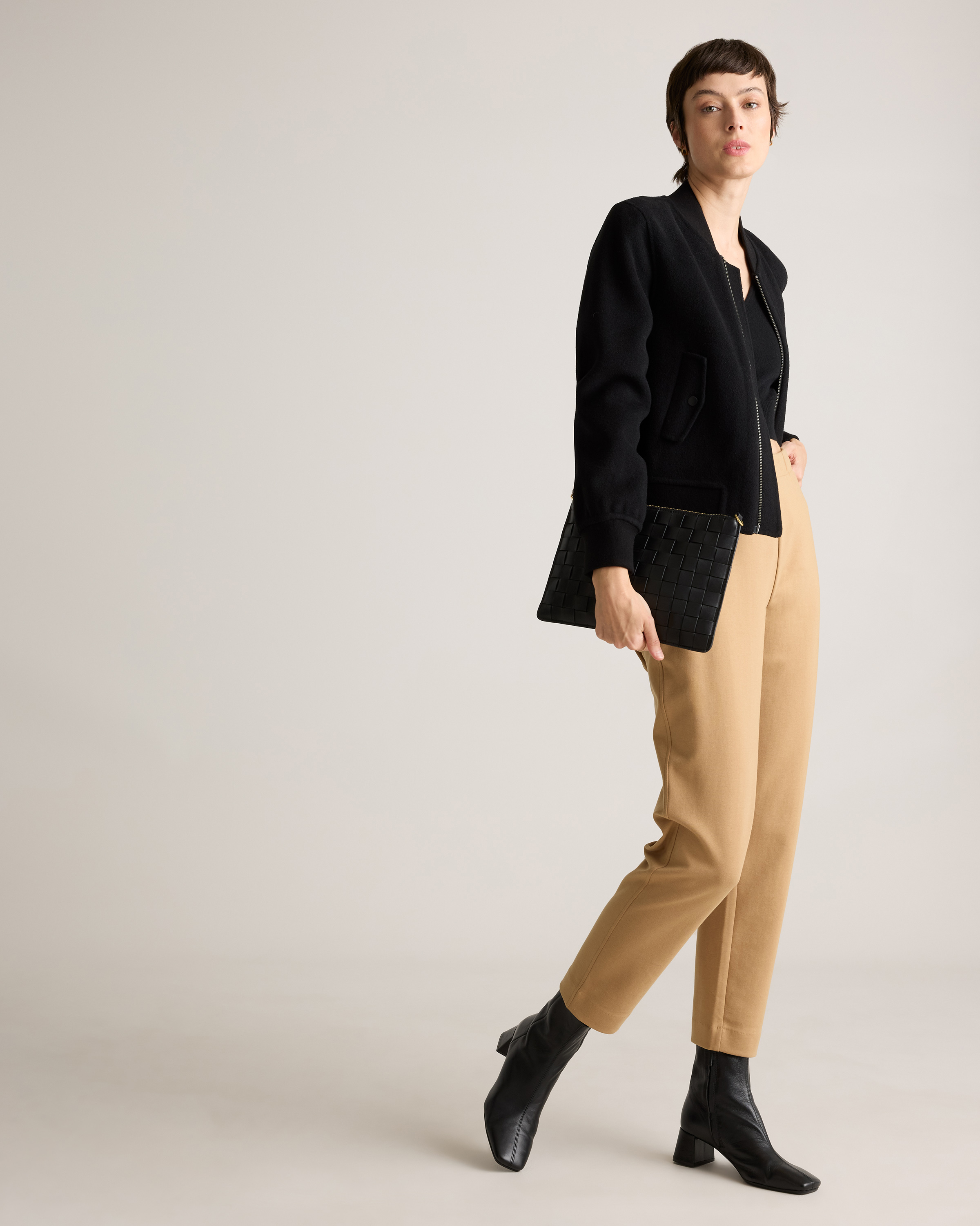 Organic Cotton Double Knit Straight Pants — Image 14