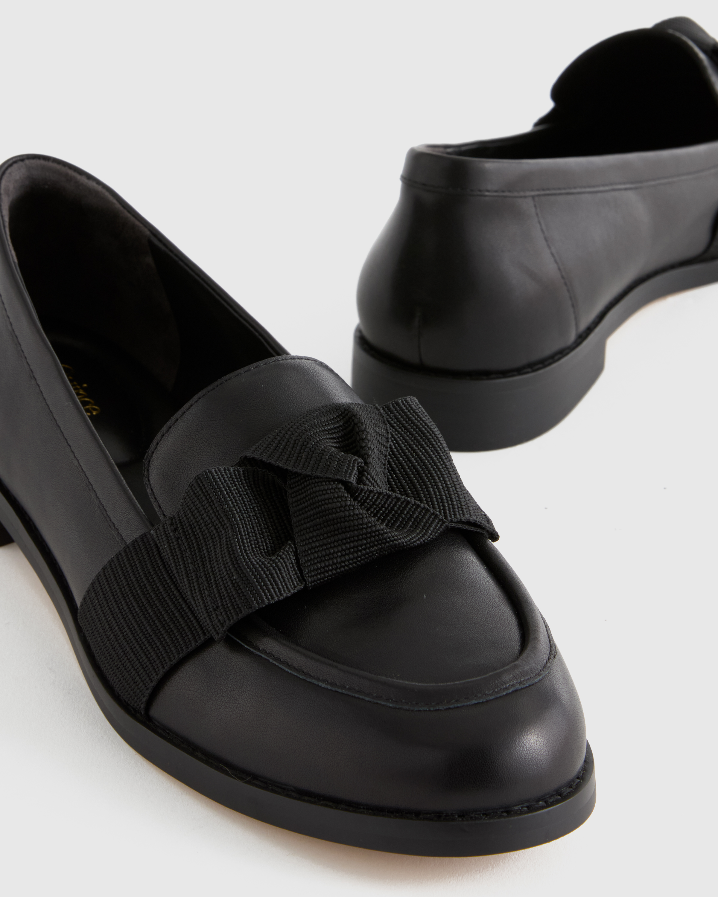 Italian Leather Bow Penny Loafer — Image 3