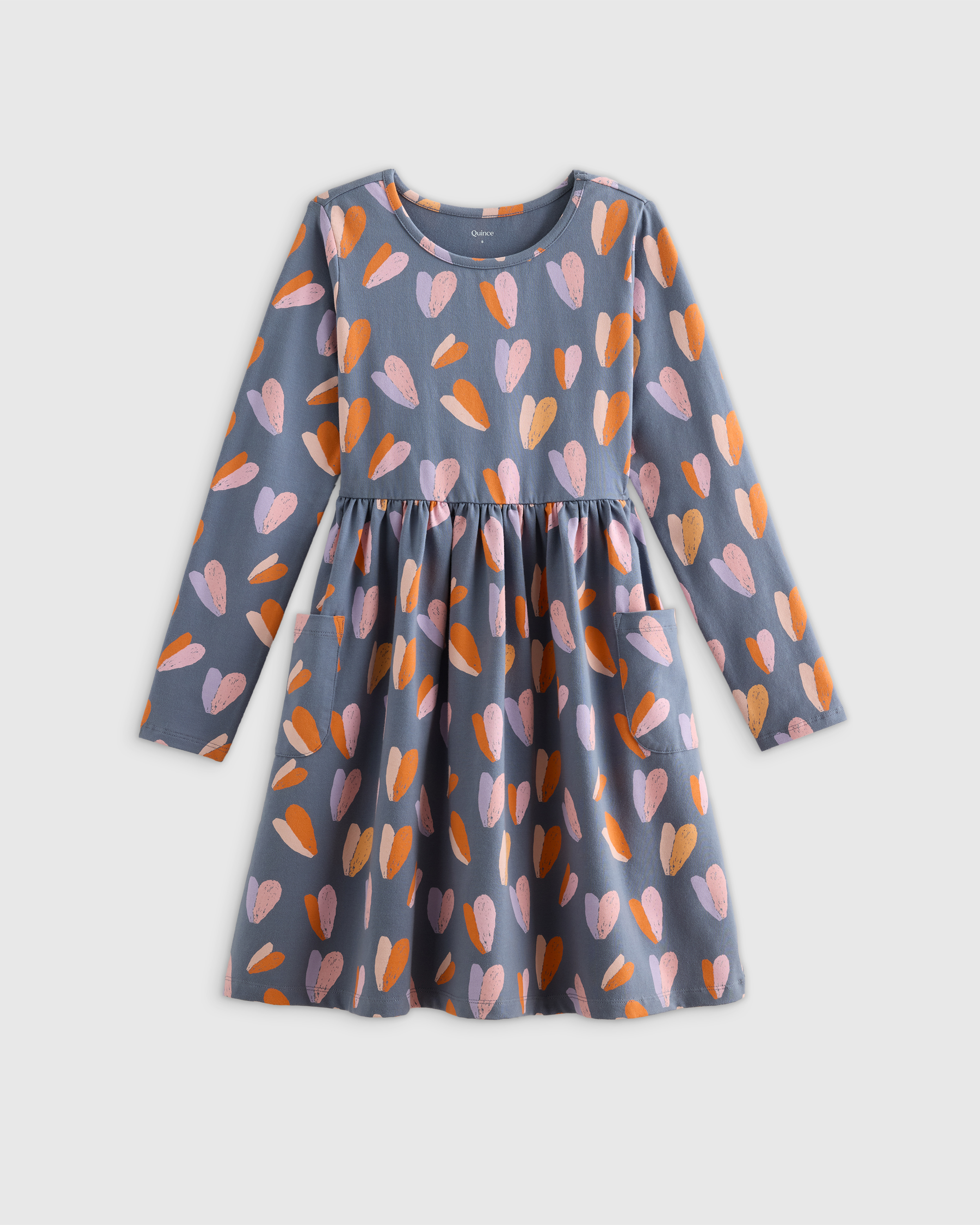 Organic Cotton Long Sleeve Fit and Flare Pocket Dress — Image 14