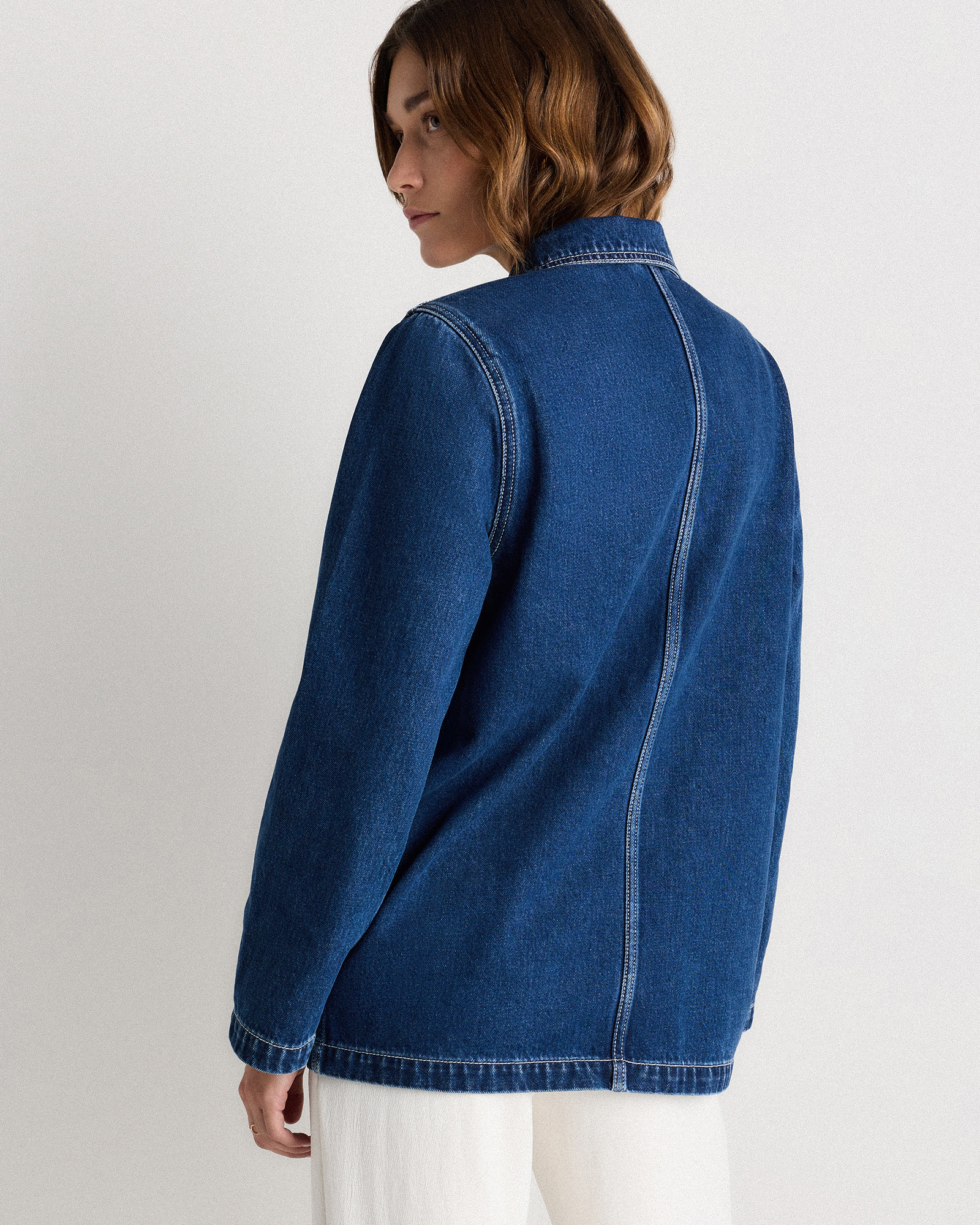 100% Organic Cotton Denim Chore Jacket — Image 12