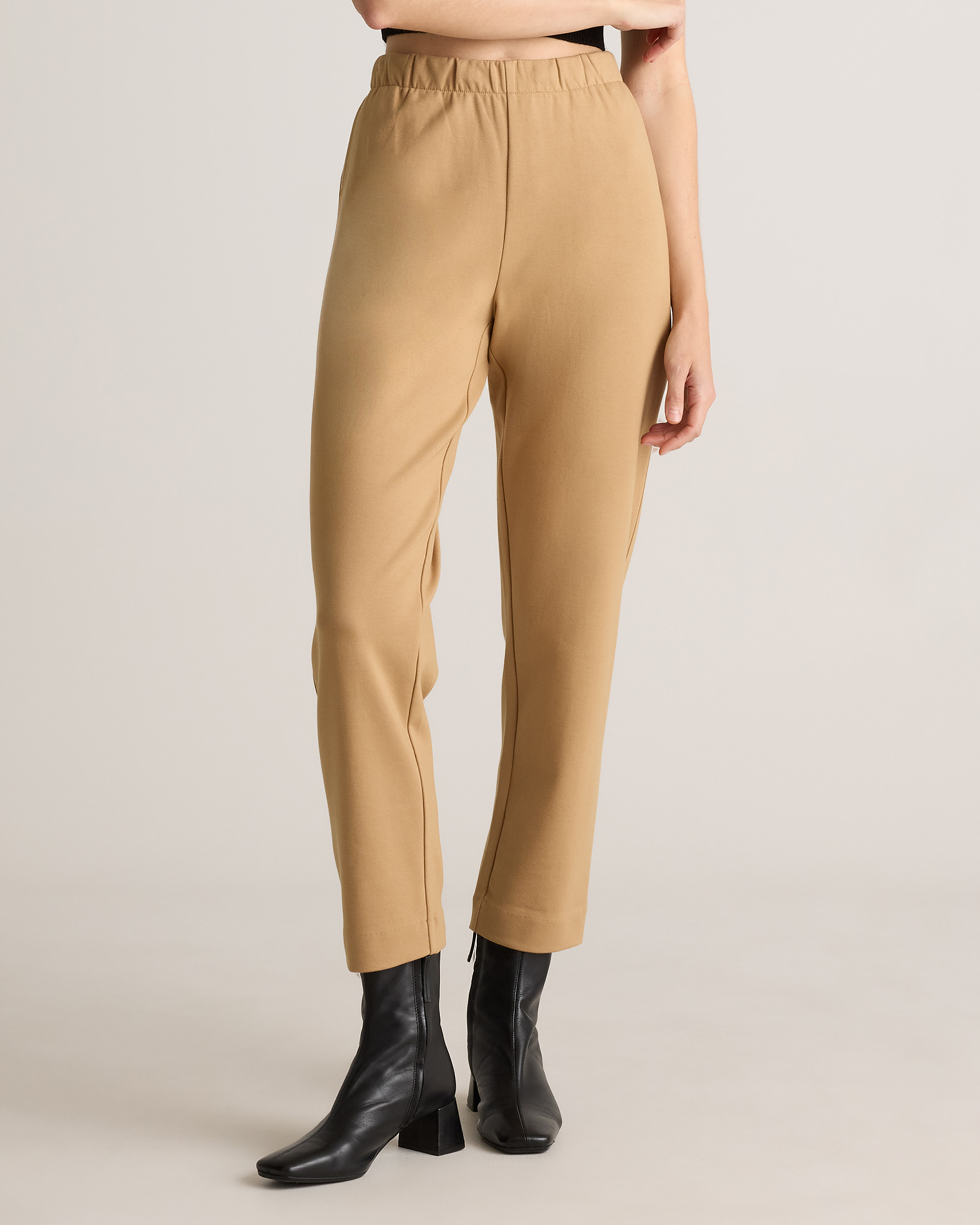 Organic Cotton Double Knit Straight Pants — Image 17