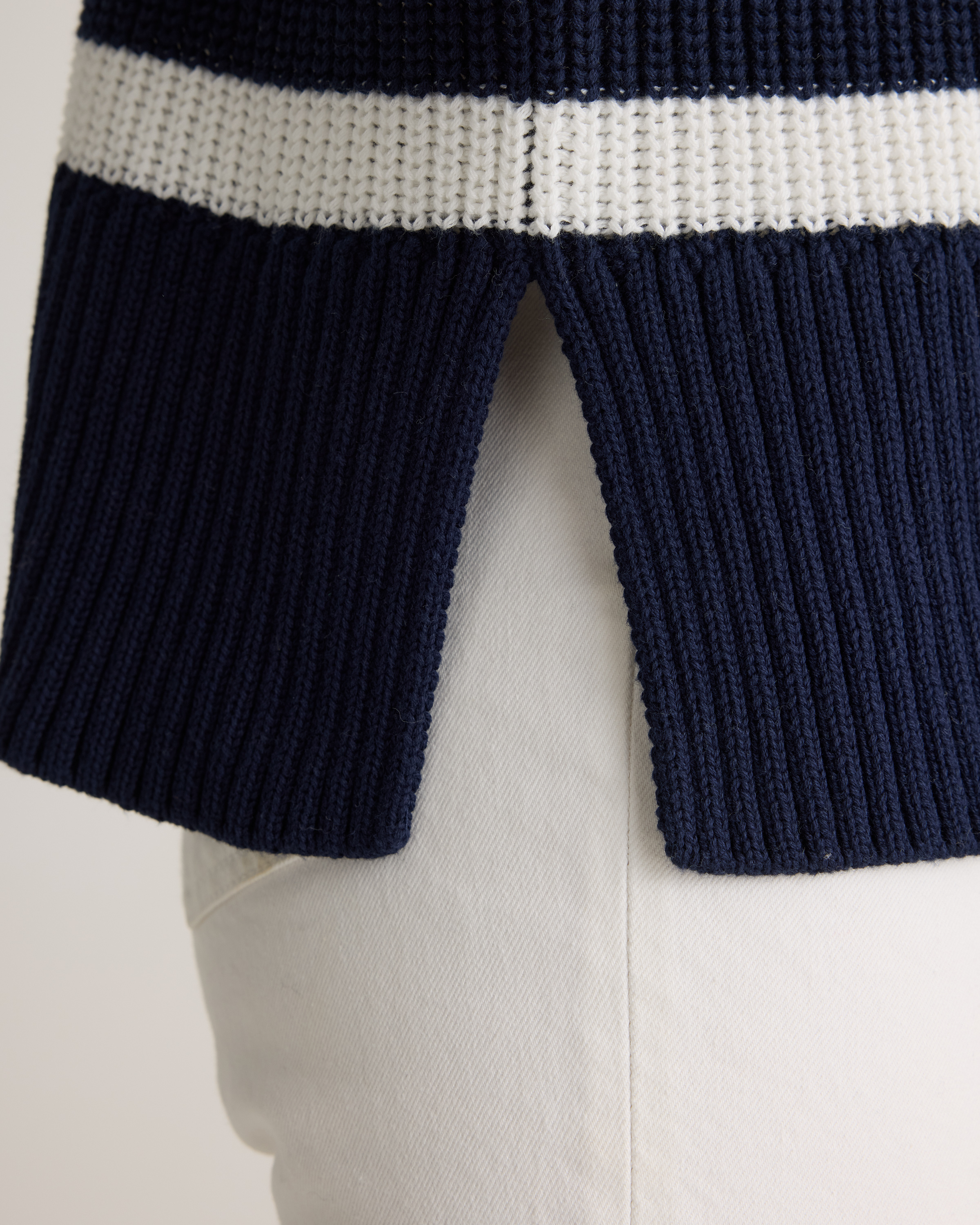 100% Organic Cotton Split Hem Turtleneck Sweater — Image 3