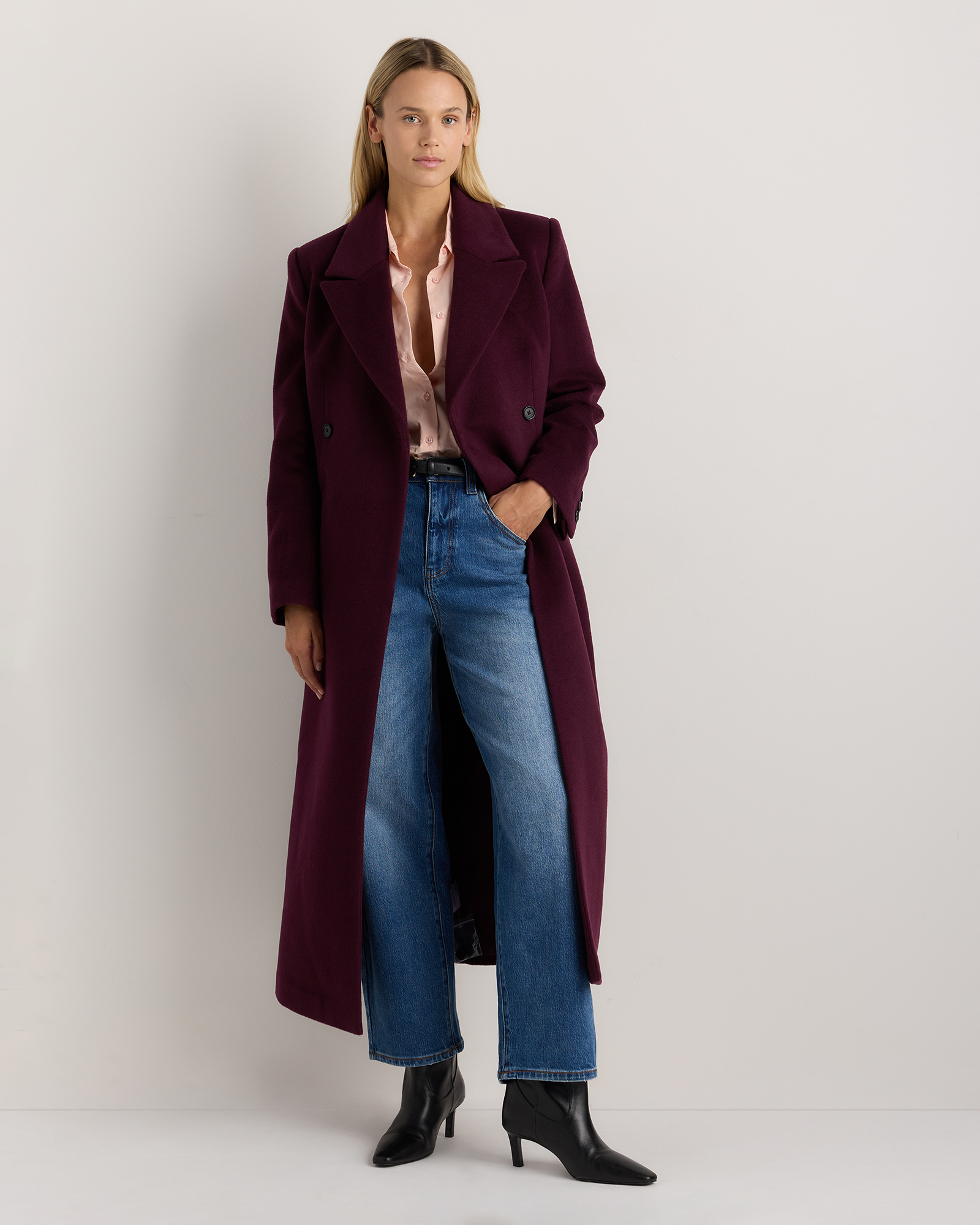 Wool Cashmere Tailored Long Coat — Image 13
