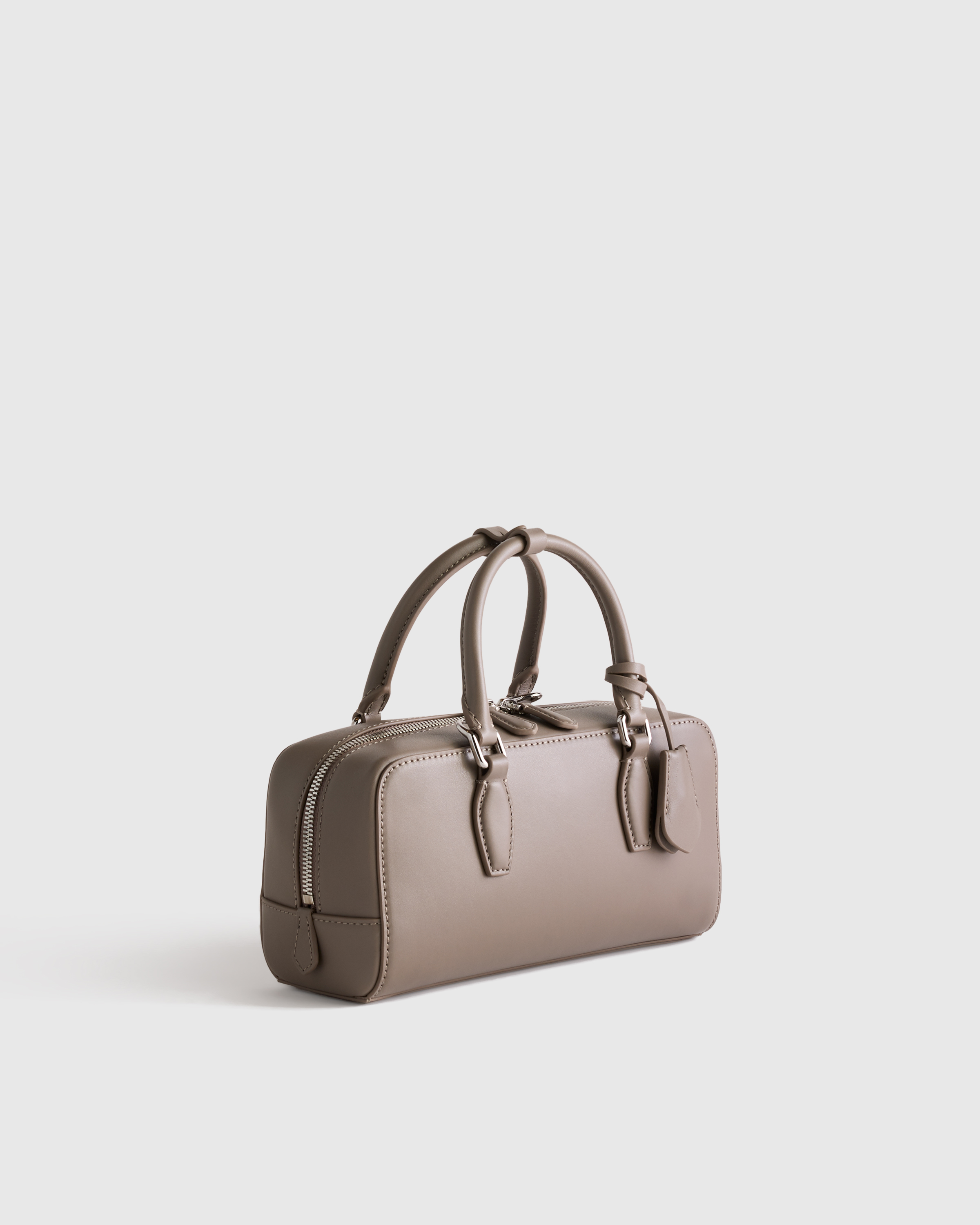 Italian Leather Mini Bowler Crossbody Satchel — Image 20