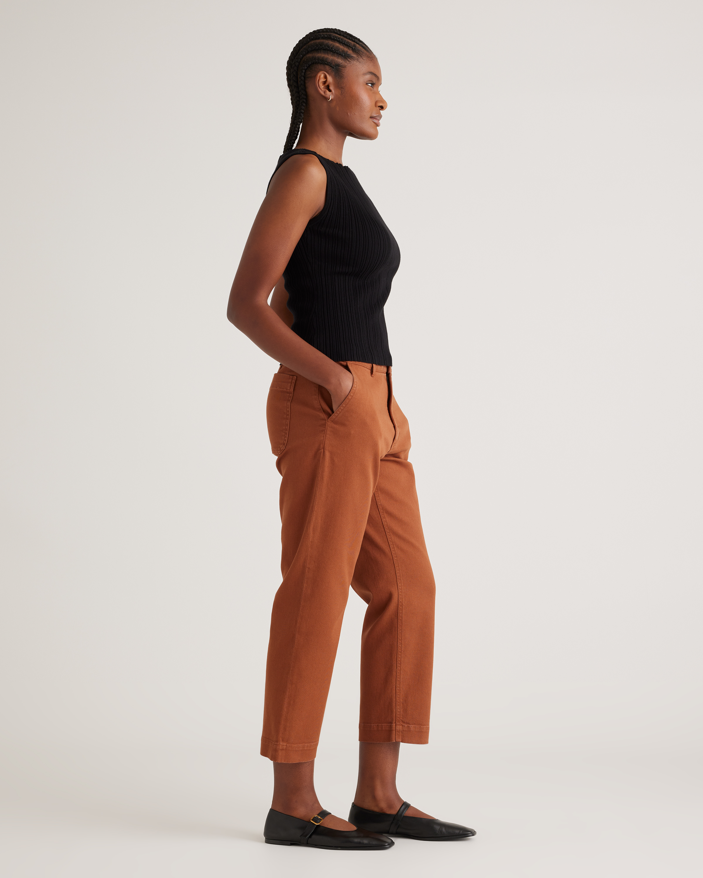 Cotton Cashmere Ribbed Tank — Image 11