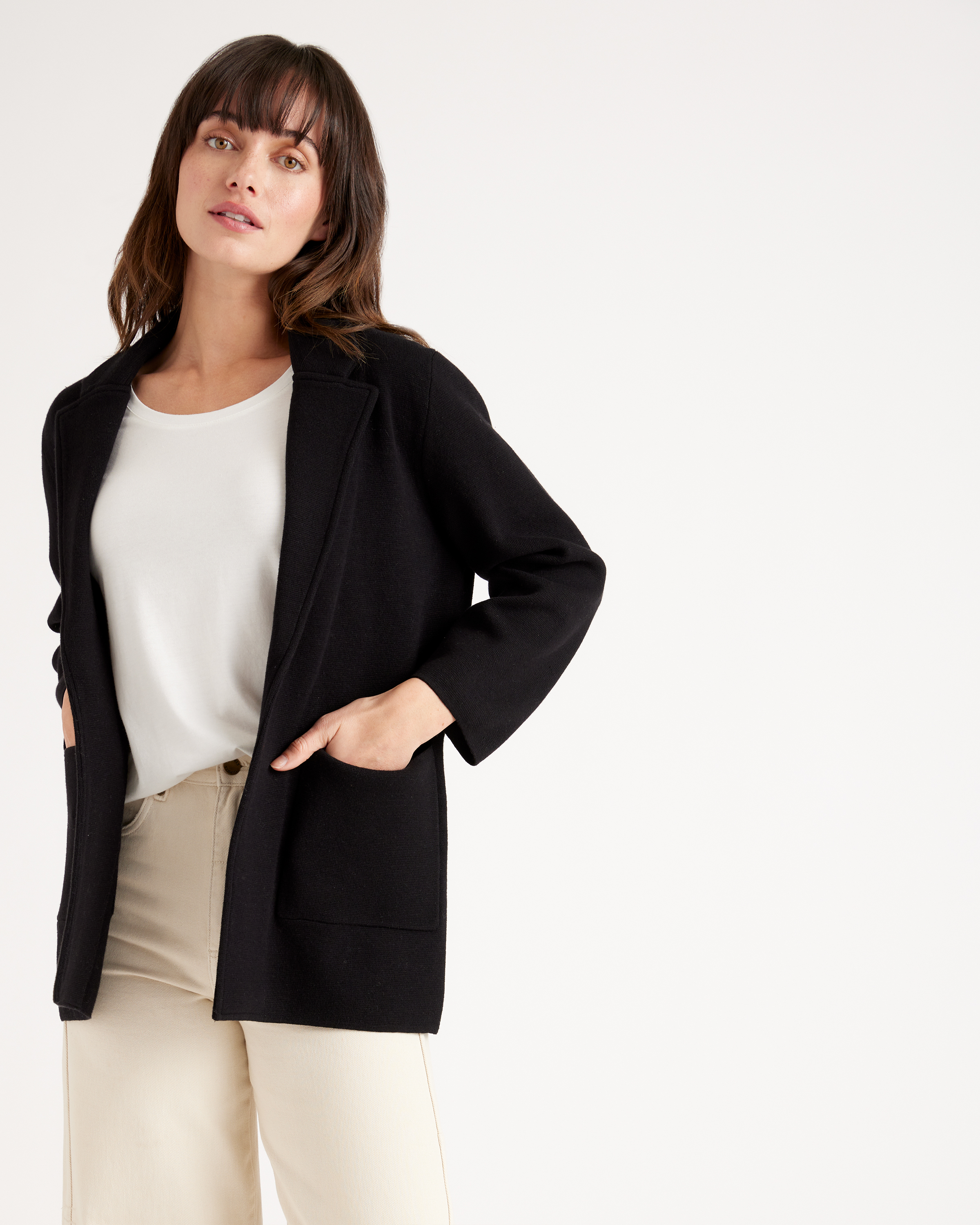 100% Organic Cotton Knit Blazer — Image 11