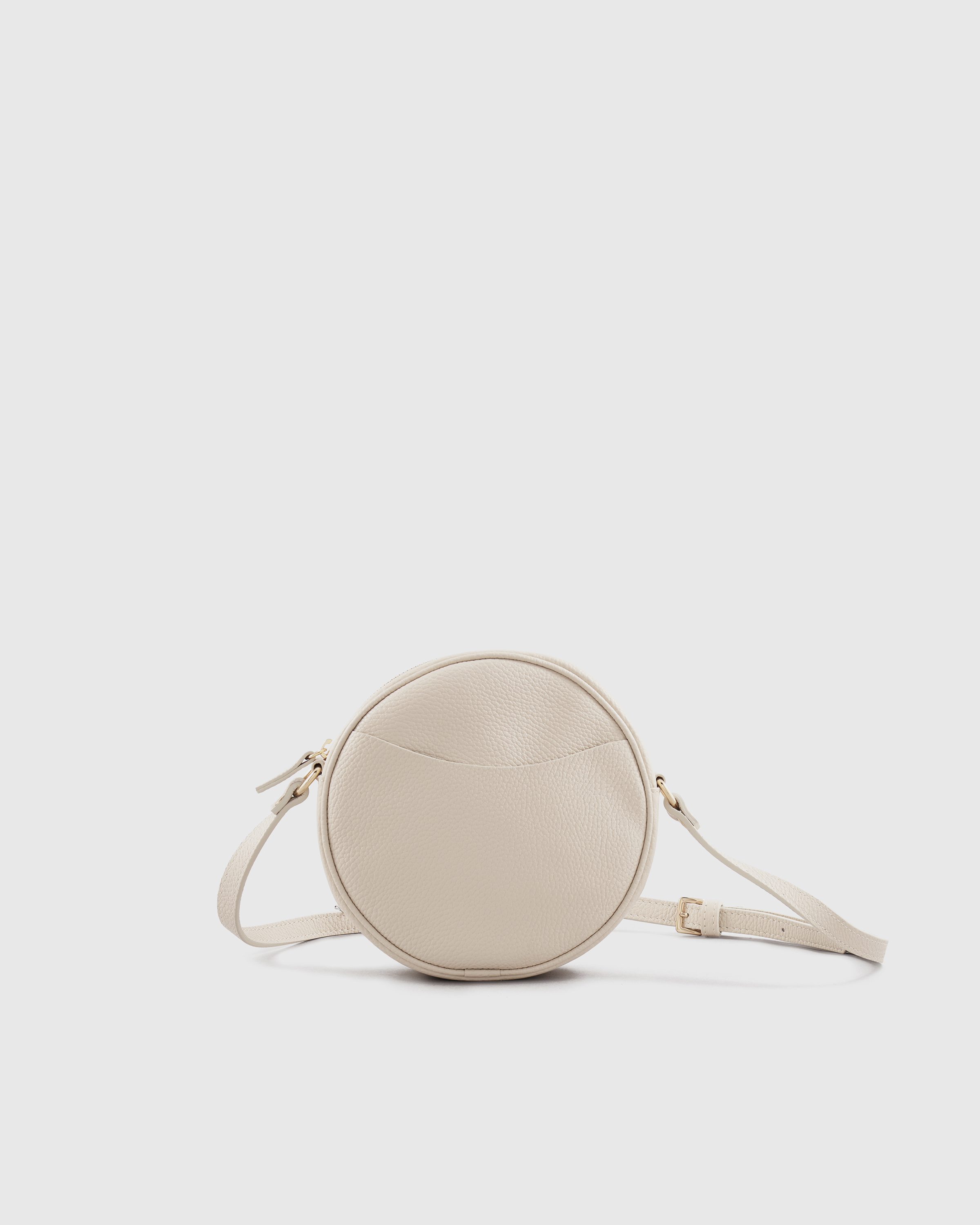 Italian Leather Circle Crossbody Bag — Image 16