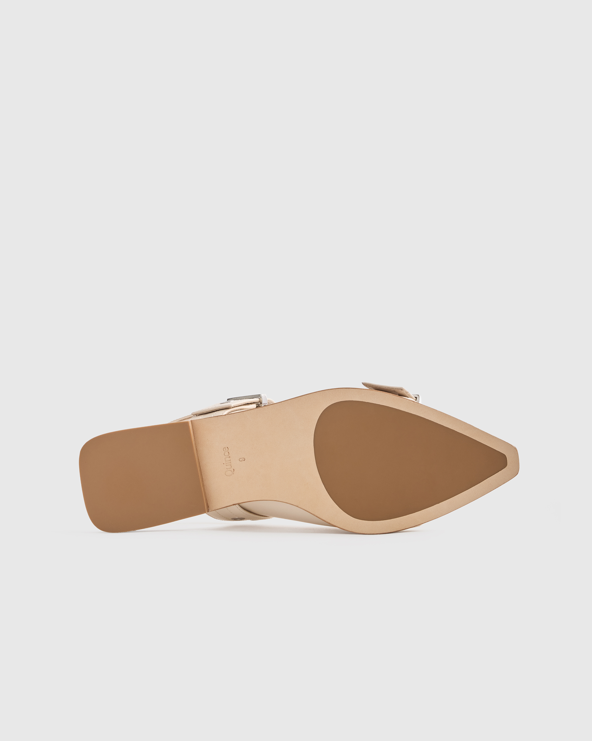 Italian Leather Bold Buckle Slingback Flat — Image 12