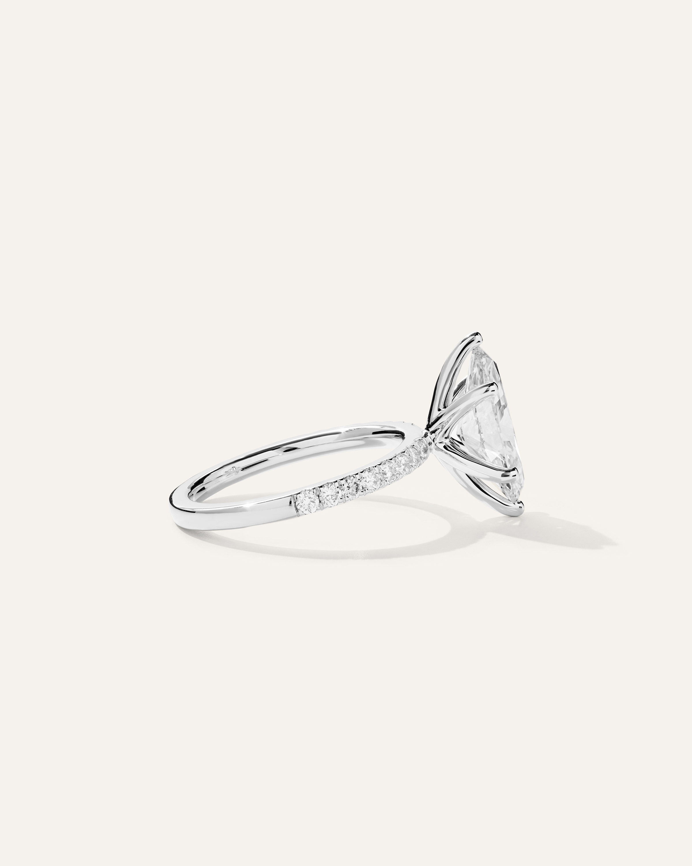 Lab Grown Diamond Marquise Petite Pave Engagement Ring - 2.5ct — Image 11