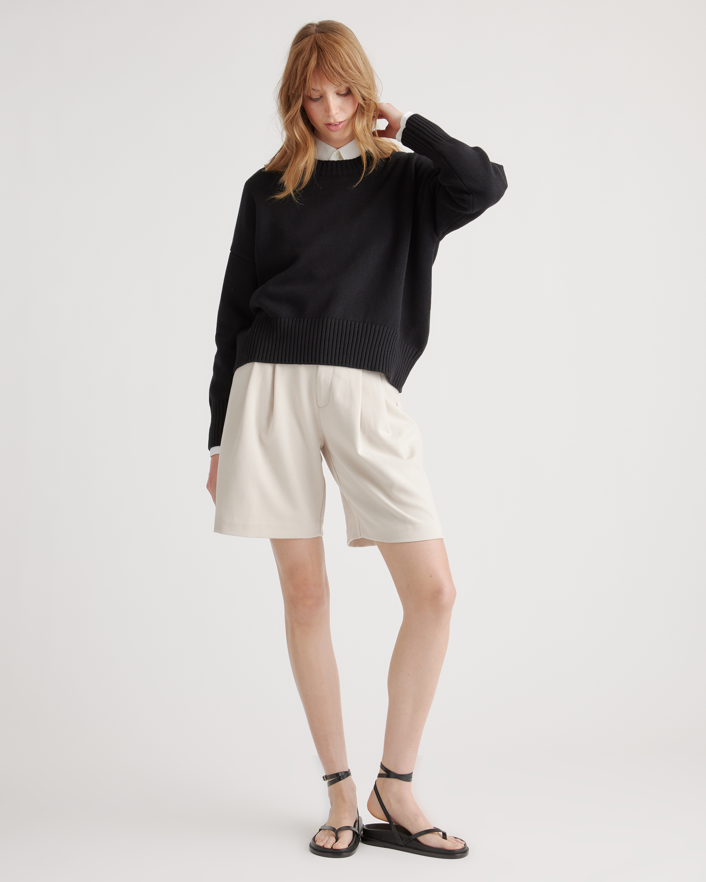 100% Organic Cotton Boyfriend Crew Sweater — Image 39