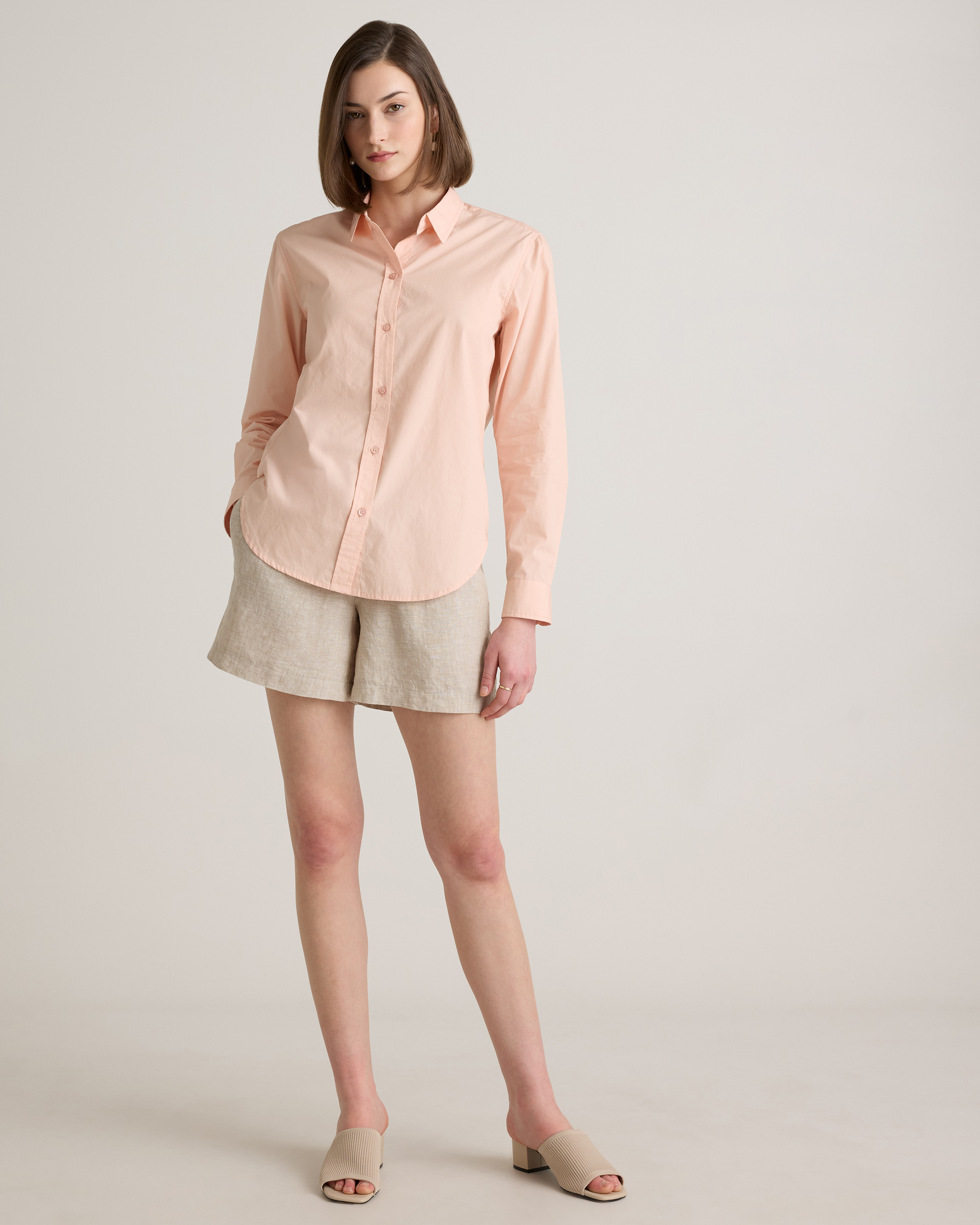 100% Organic Cotton Poplin Long Sleeve Shirt — Image 36