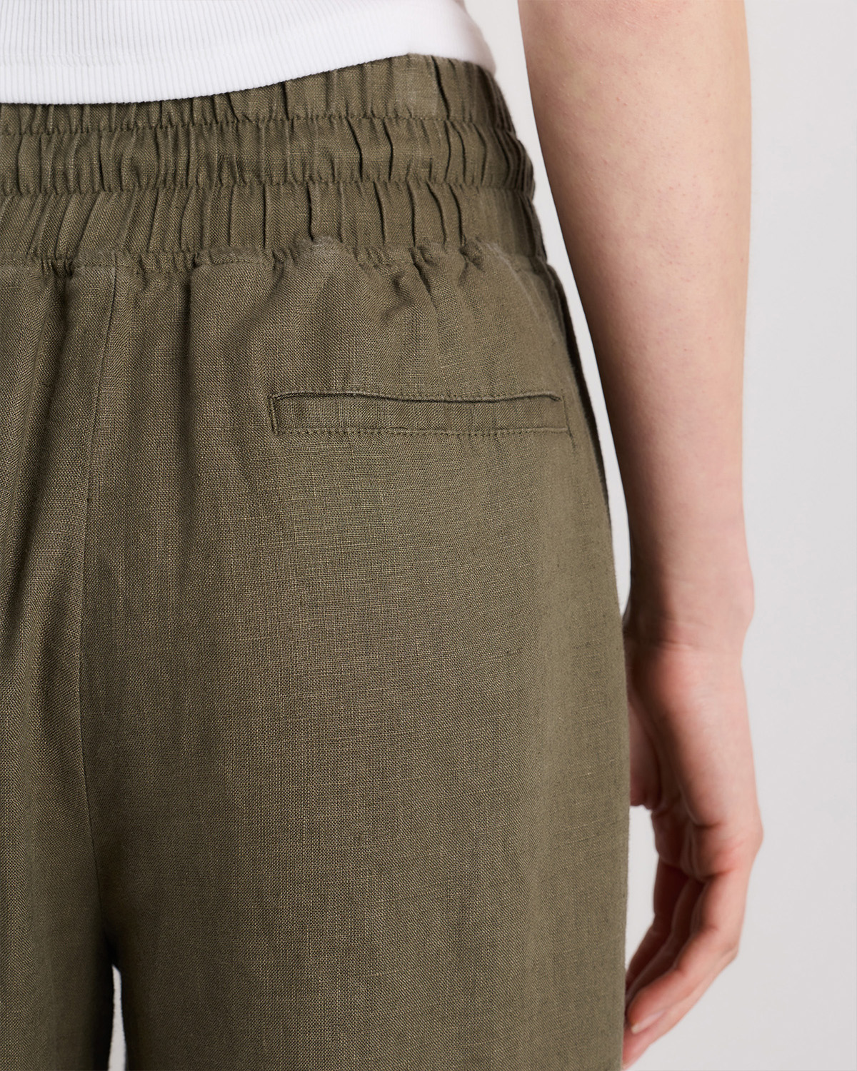 100% European Linen Wide Leg Pants — Image 57