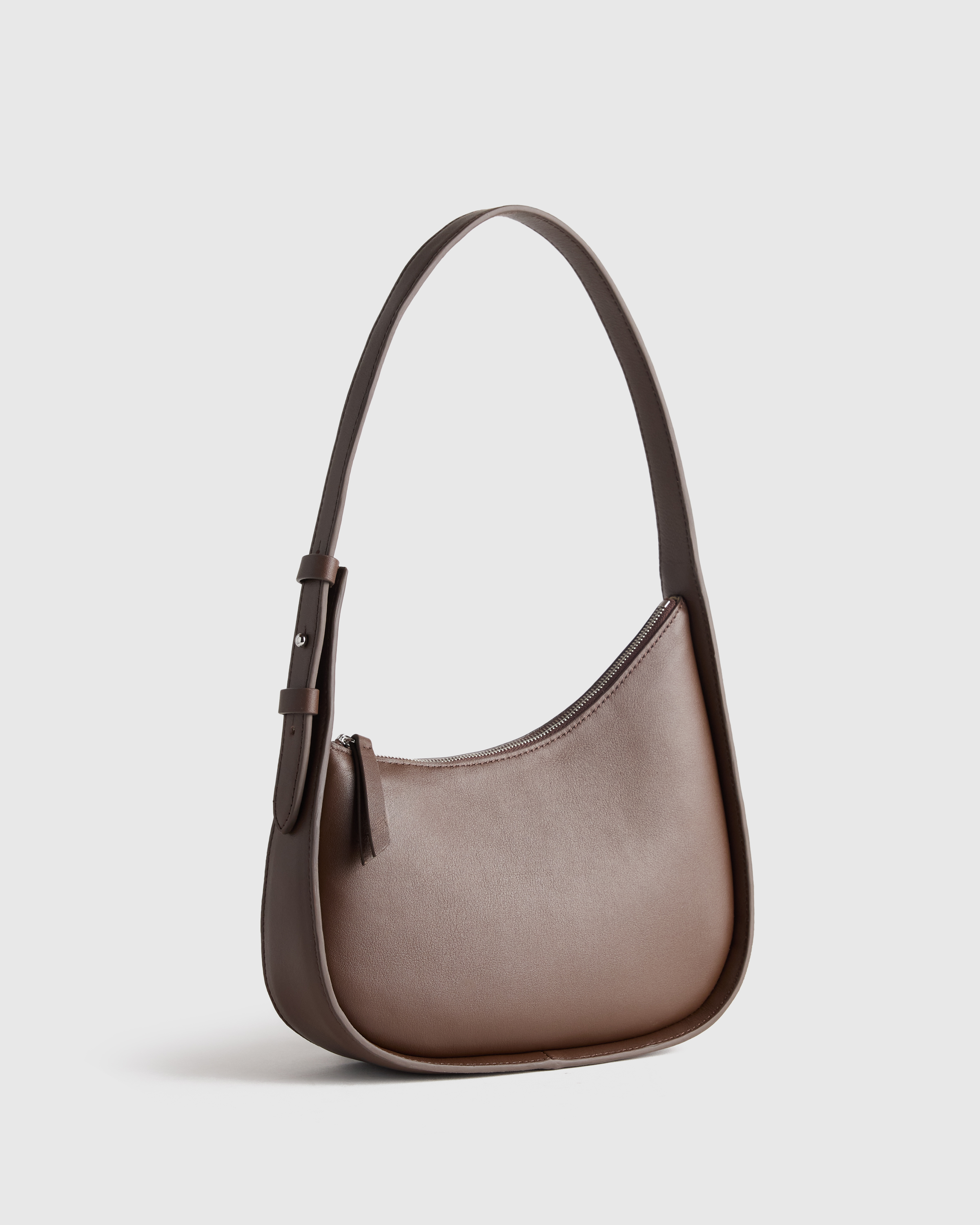 Italian Leather Asymmetrical Mini Shoulder Bag — Image 33