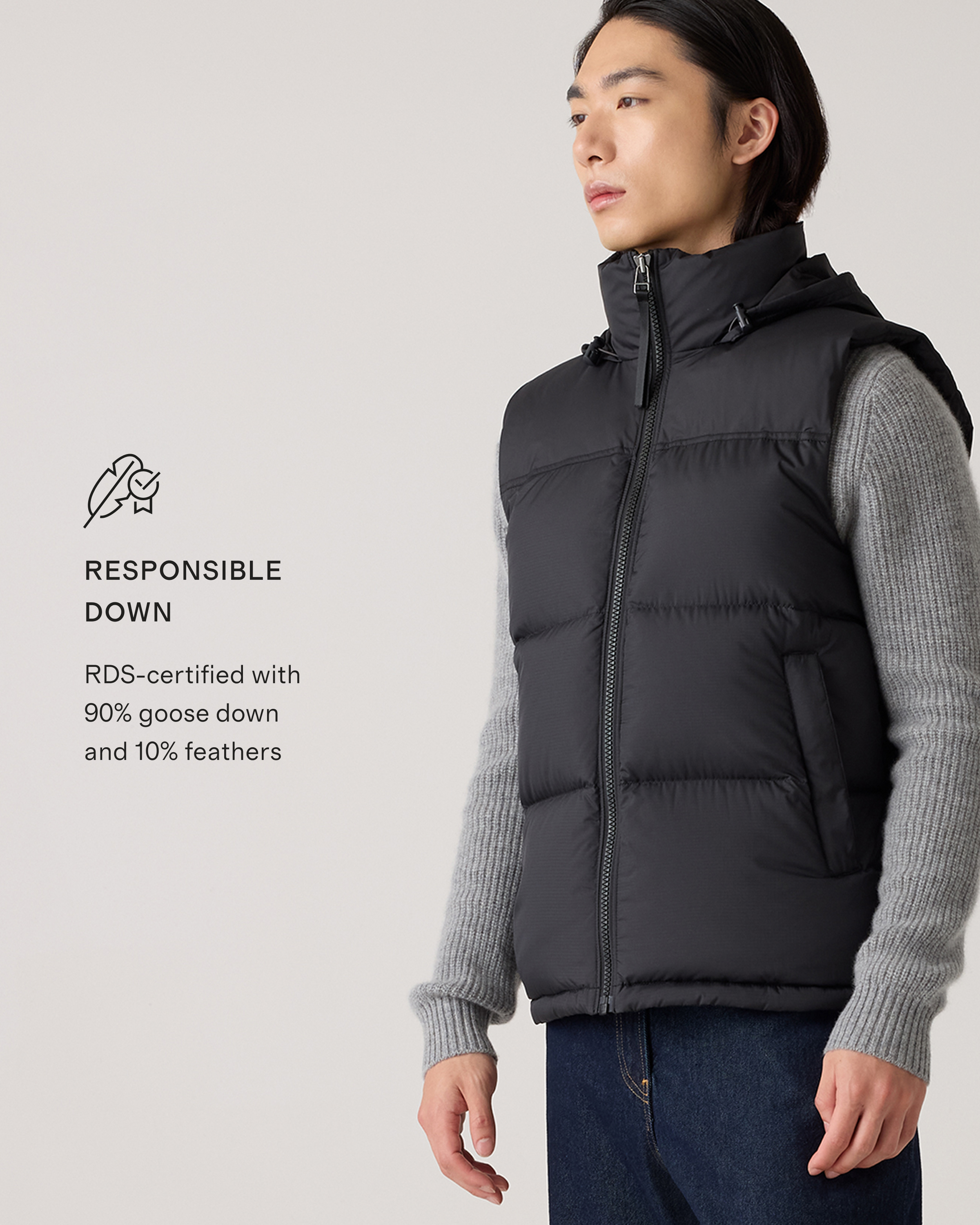 Responsible Down Puffer Vest — Image 14