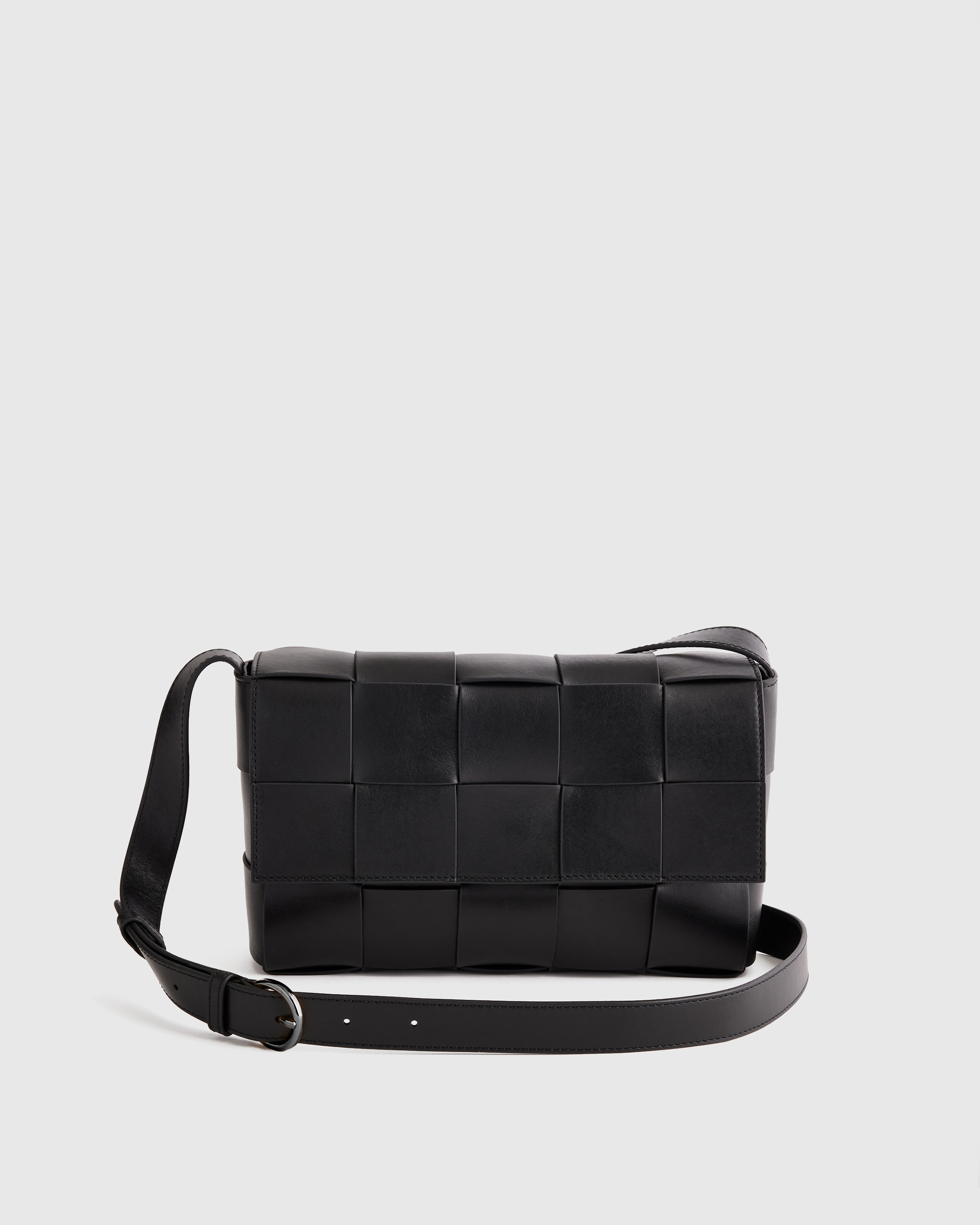 Italian Leather Handwoven Flap Crossbody — Image 17