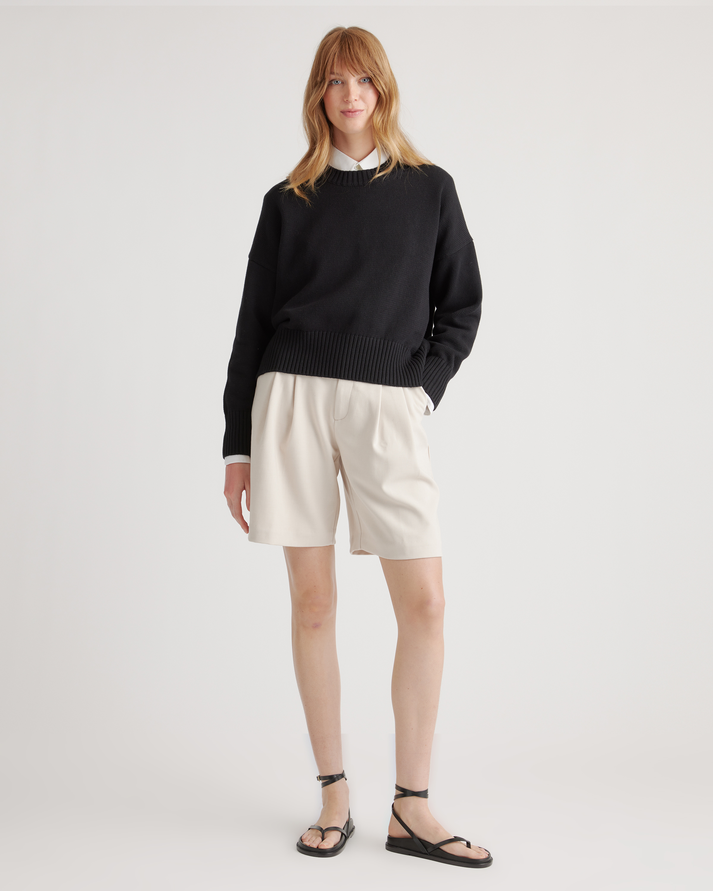 100% Organic Cotton Boyfriend Crew Sweater — Image 35