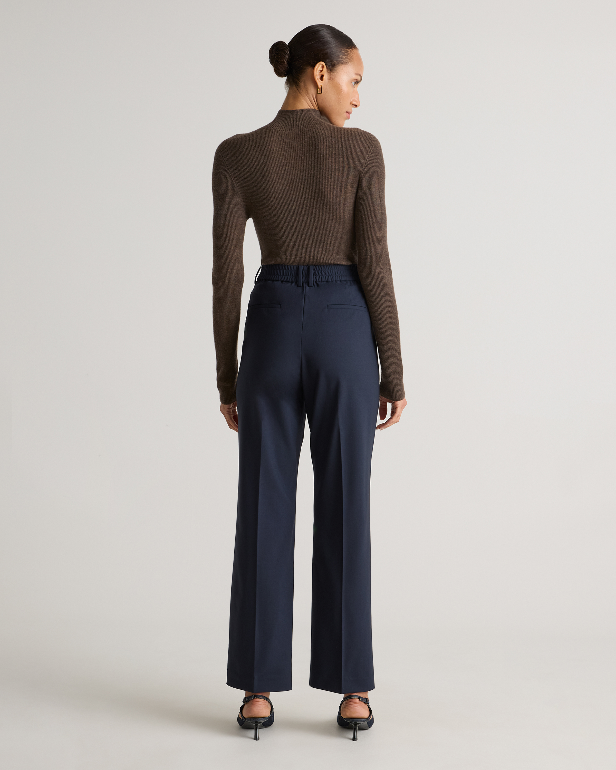 Italian Wool Straight Leg Pants — Image 4