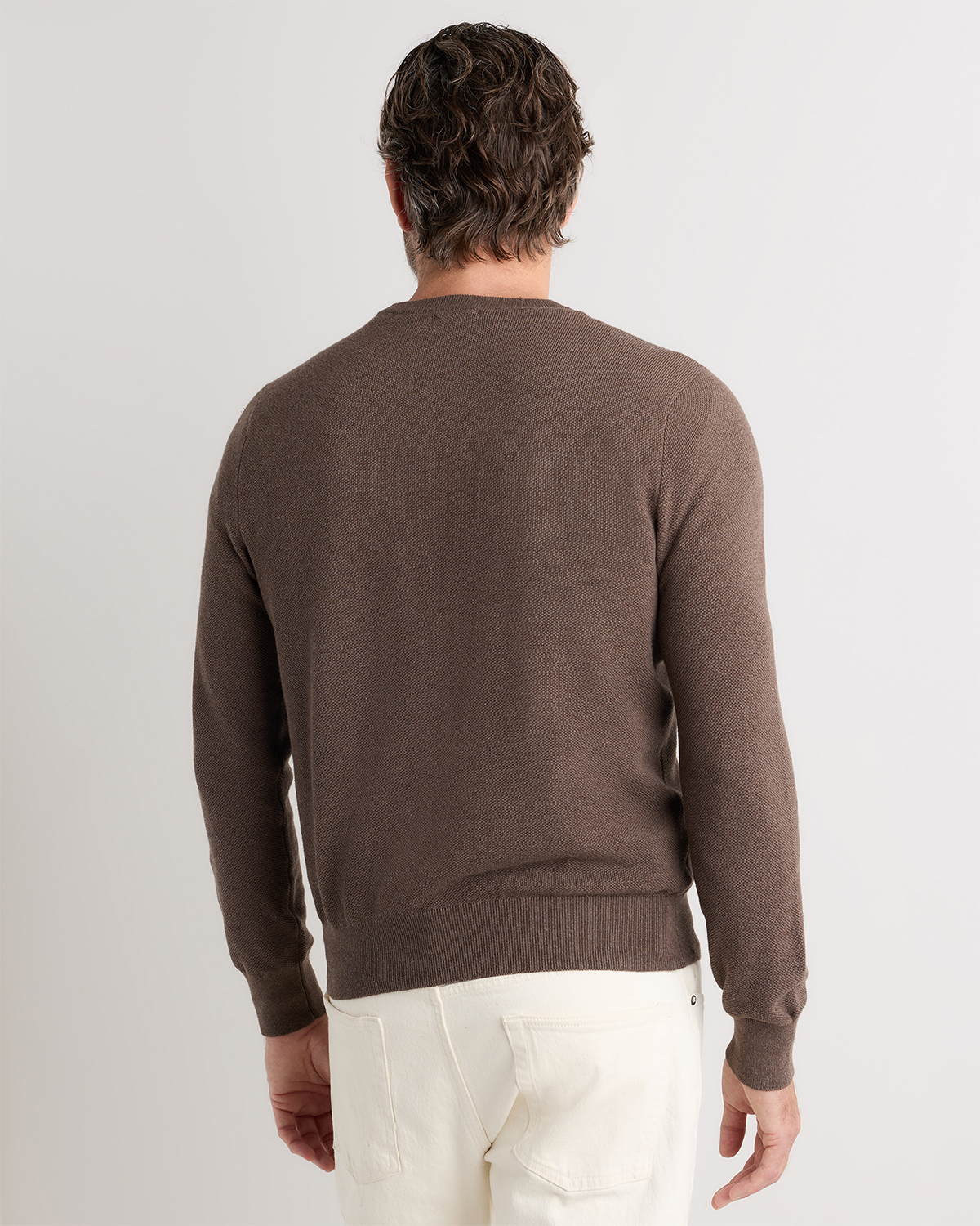 100% Organic Cotton Pique Crewneck Sweater — Image 28