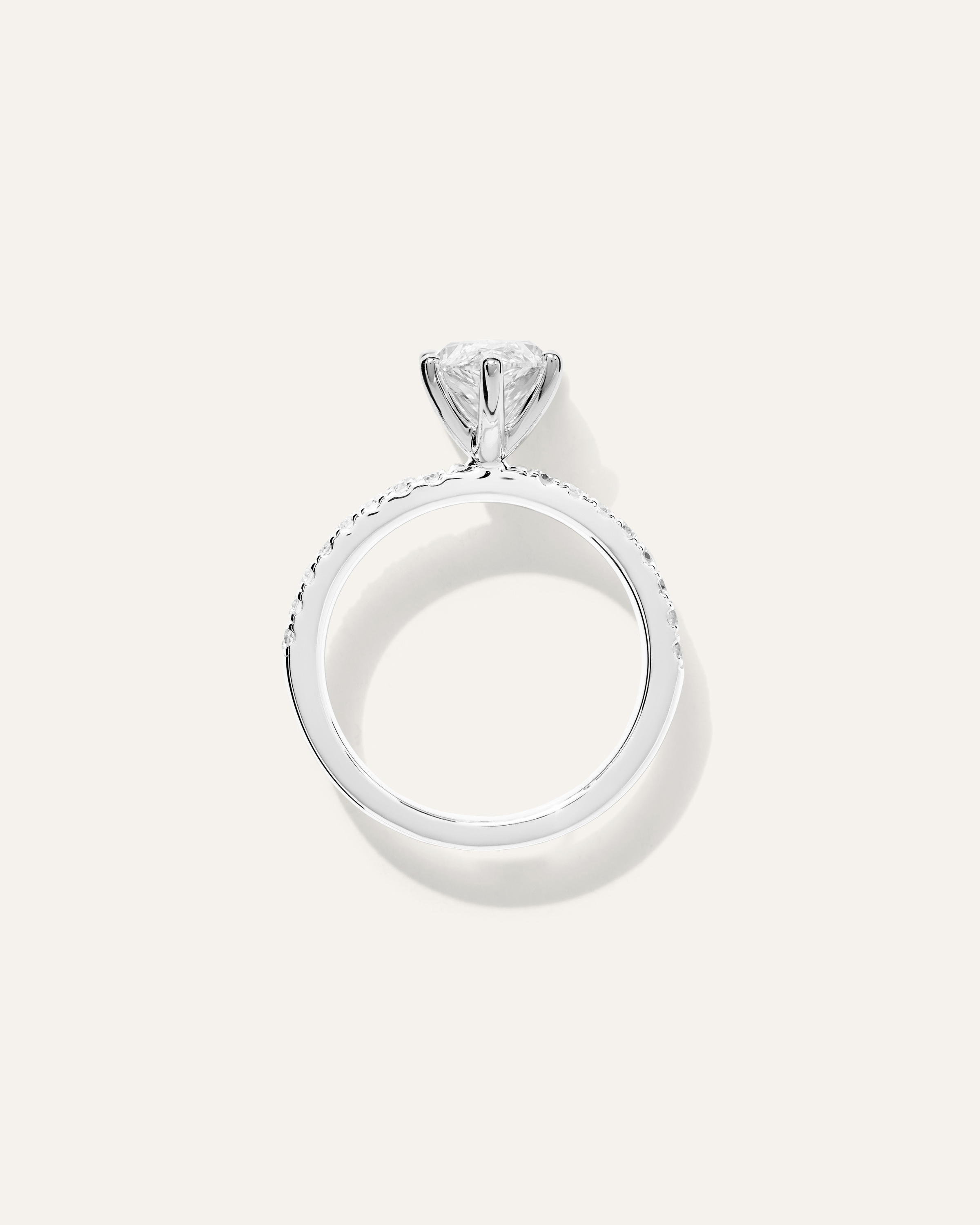 Lab Grown Diamond Marquise Petite Pave Engagement Ring - 2.5ct — Image 10