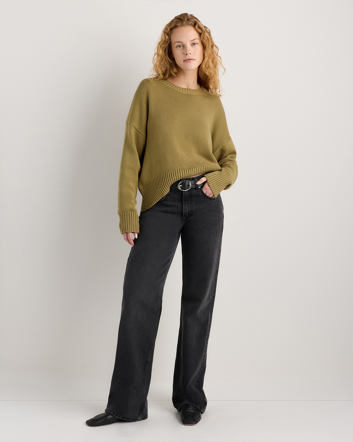 100% Organic Cotton Boyfriend Crew Sweater — Image 66