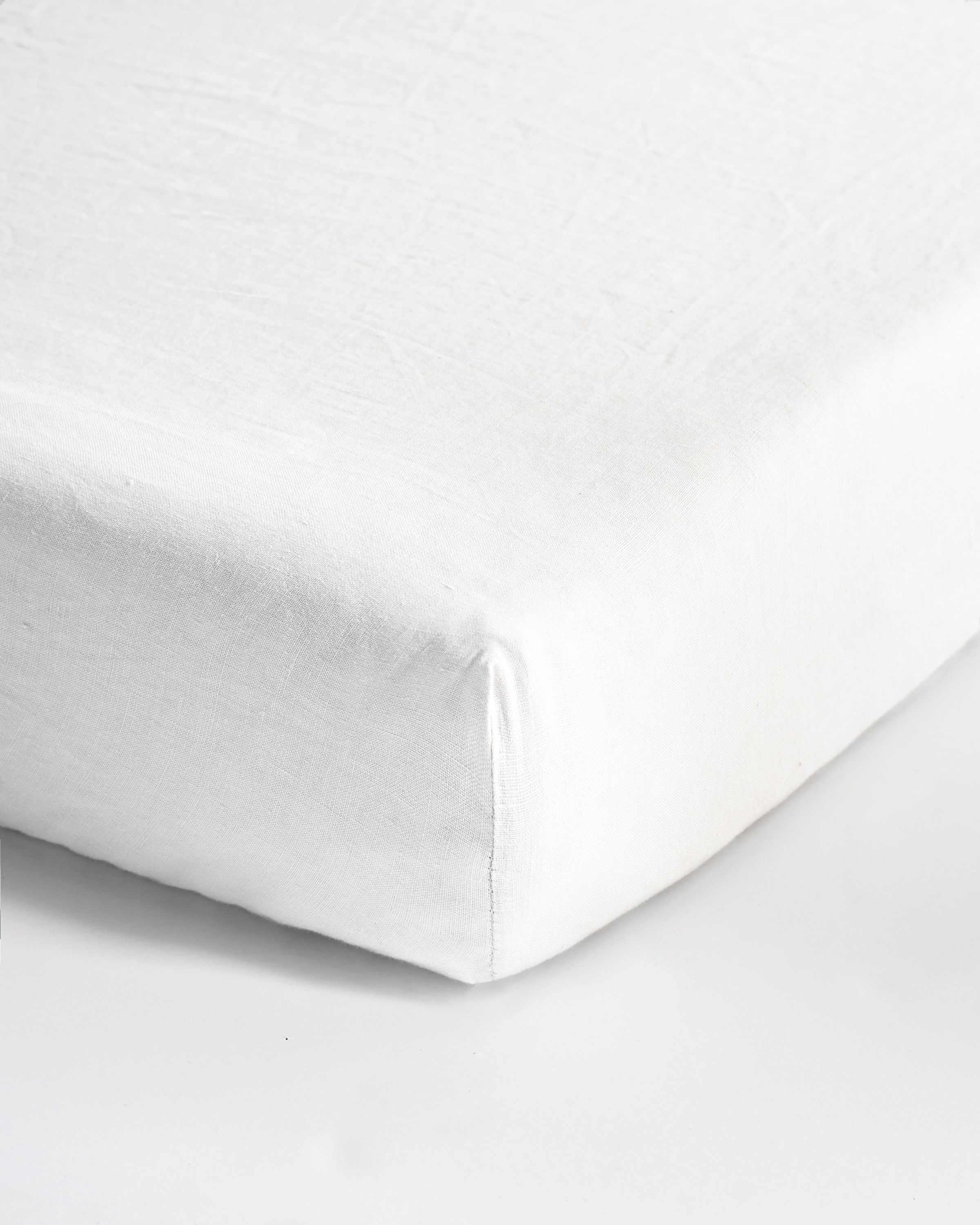 European Linen Fitted Crib Sheet — Image 6
