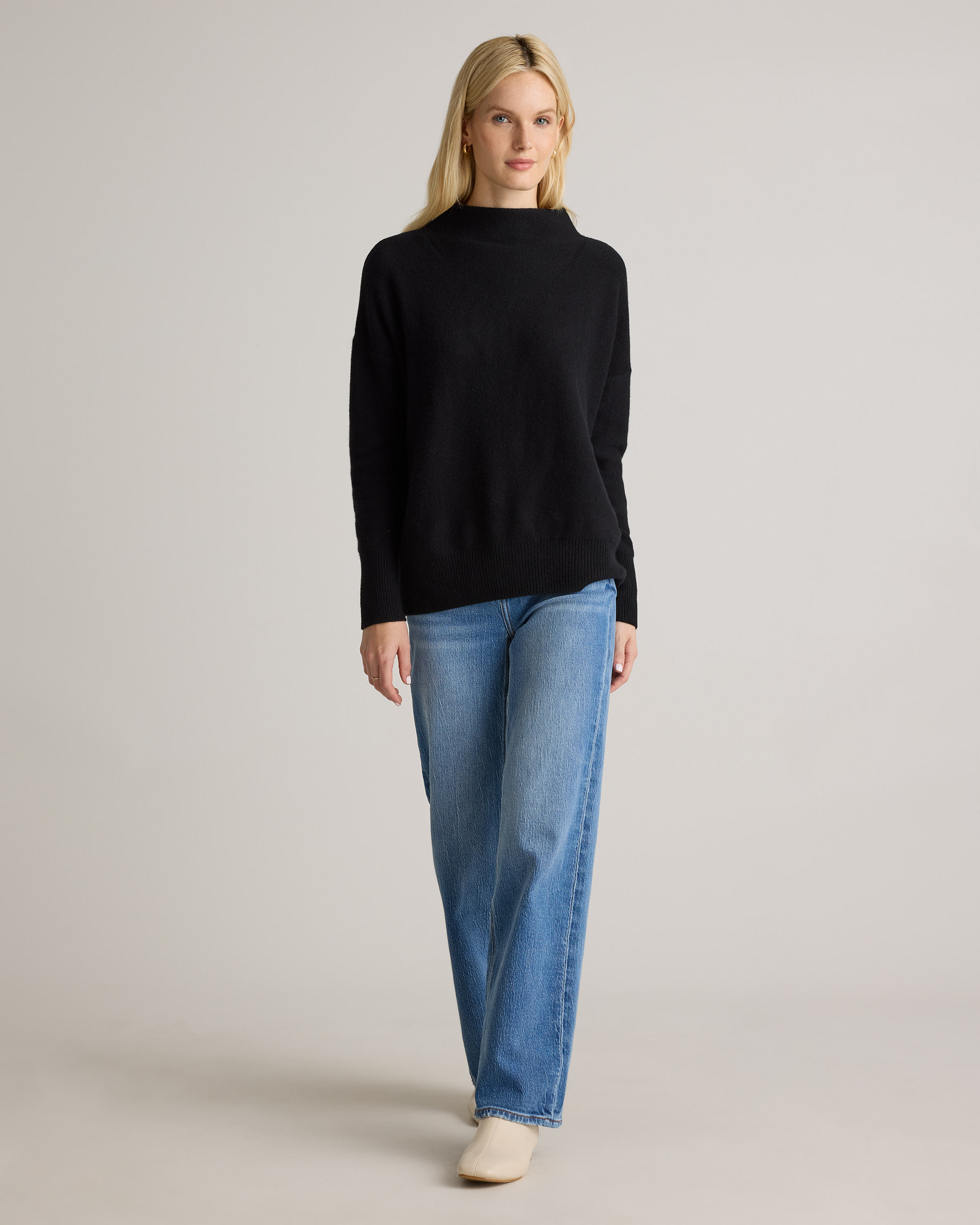 Mongolian Cashmere Funnel Neck Sweater — Image 10
