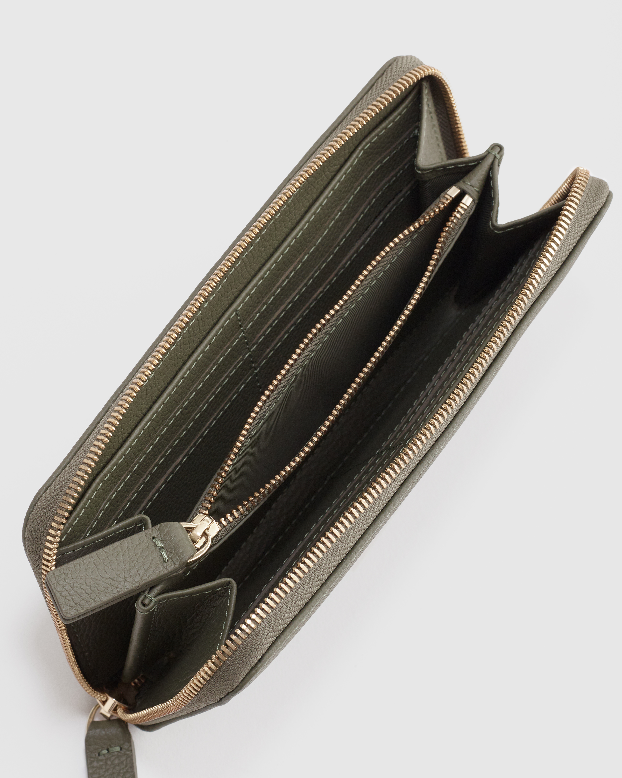 Italian Pebbled Leather Continental Wallet — Image 10