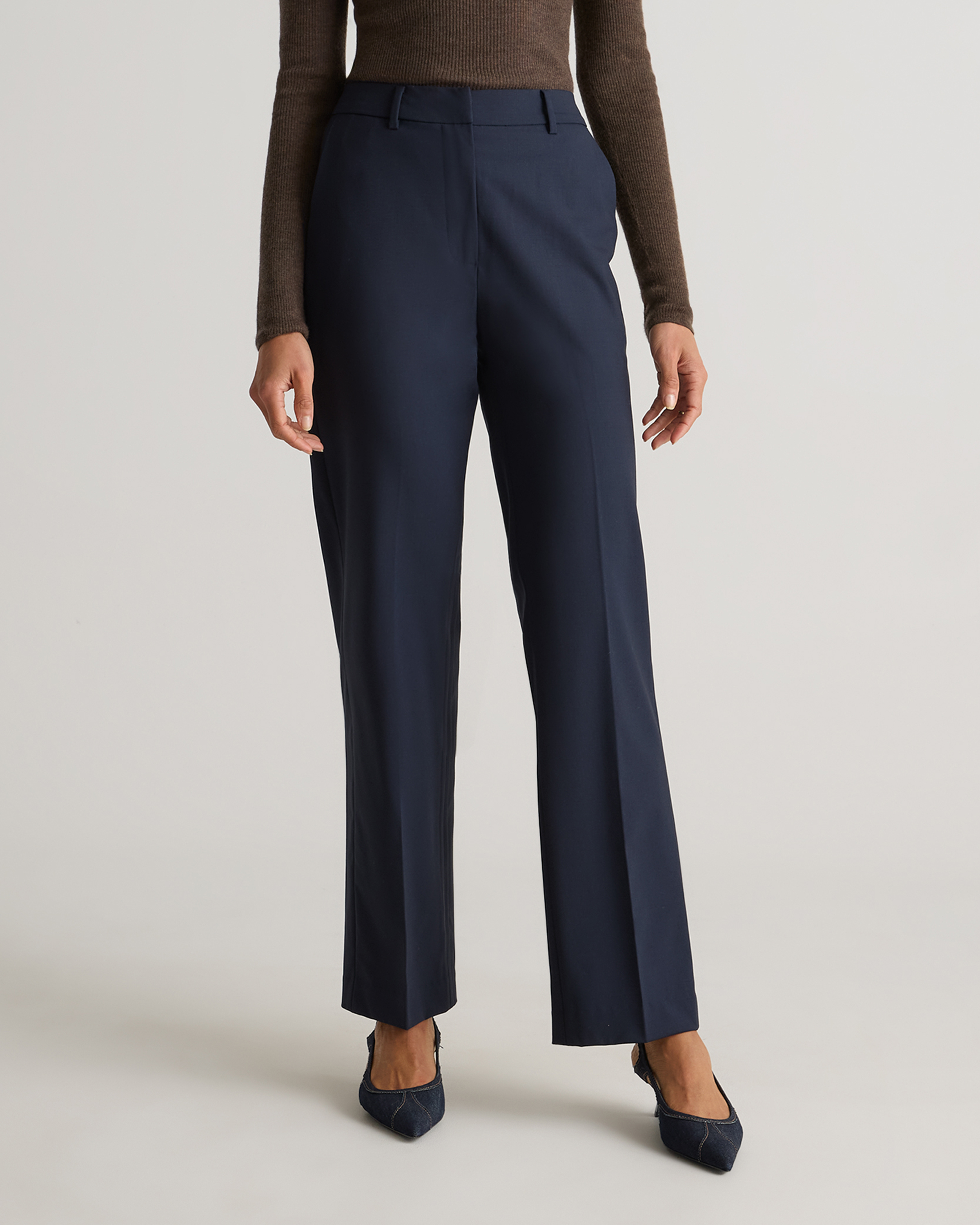 Italian Wool Straight Leg Pants — Image 9