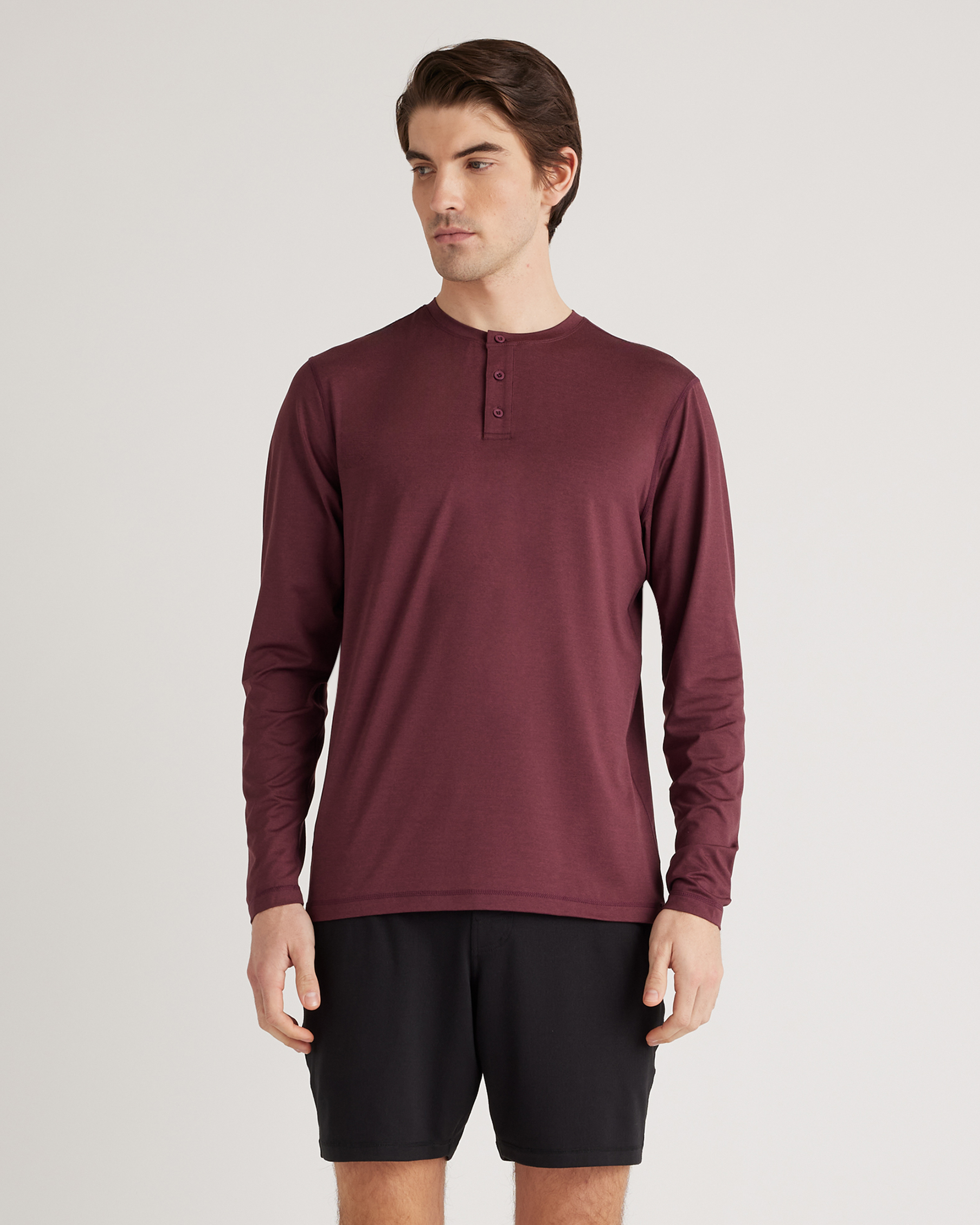 Flowknit Breeze Performance Long Sleeve Henley Tee — Image 10