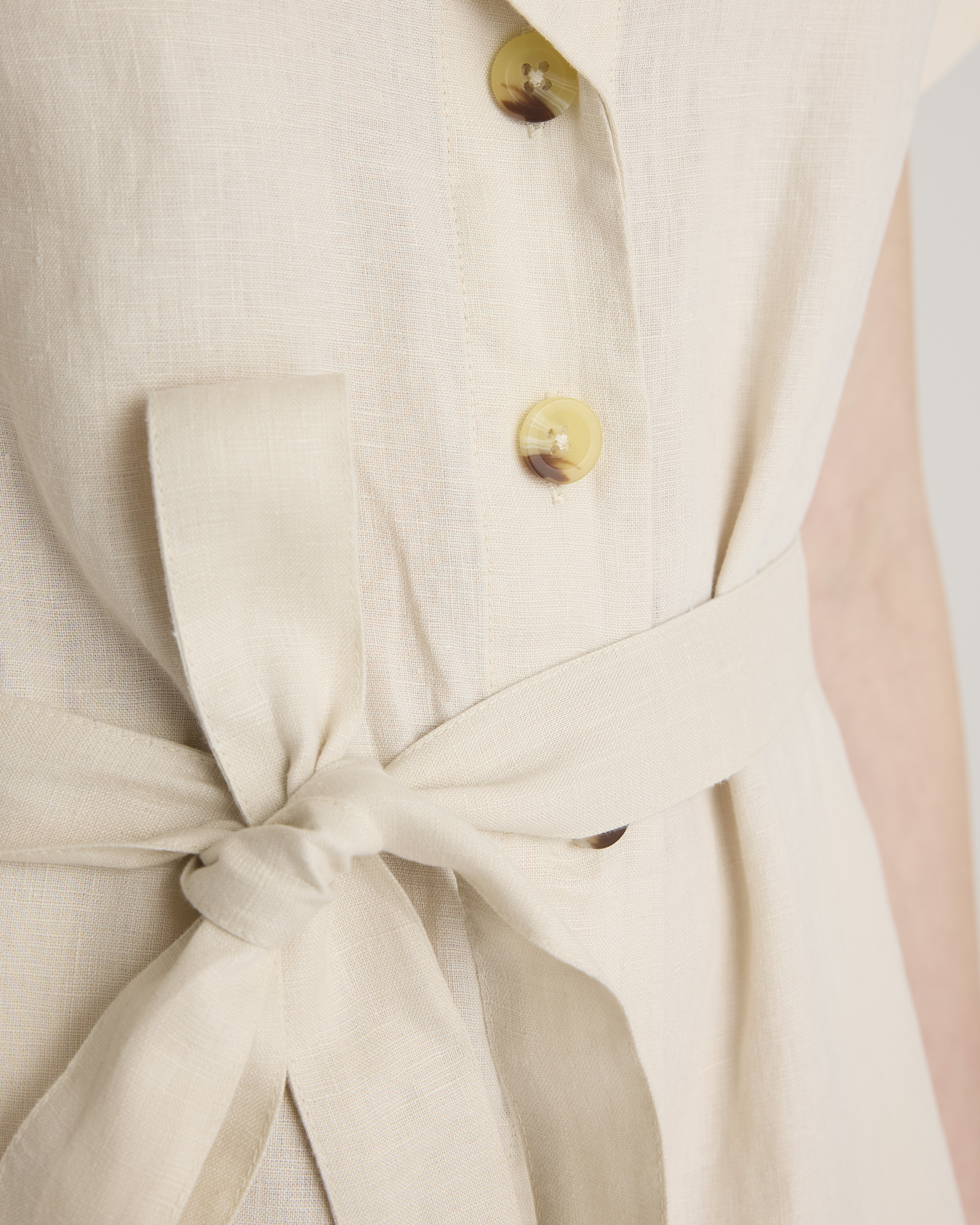 100% European Linen Button Front Dress — Image 13