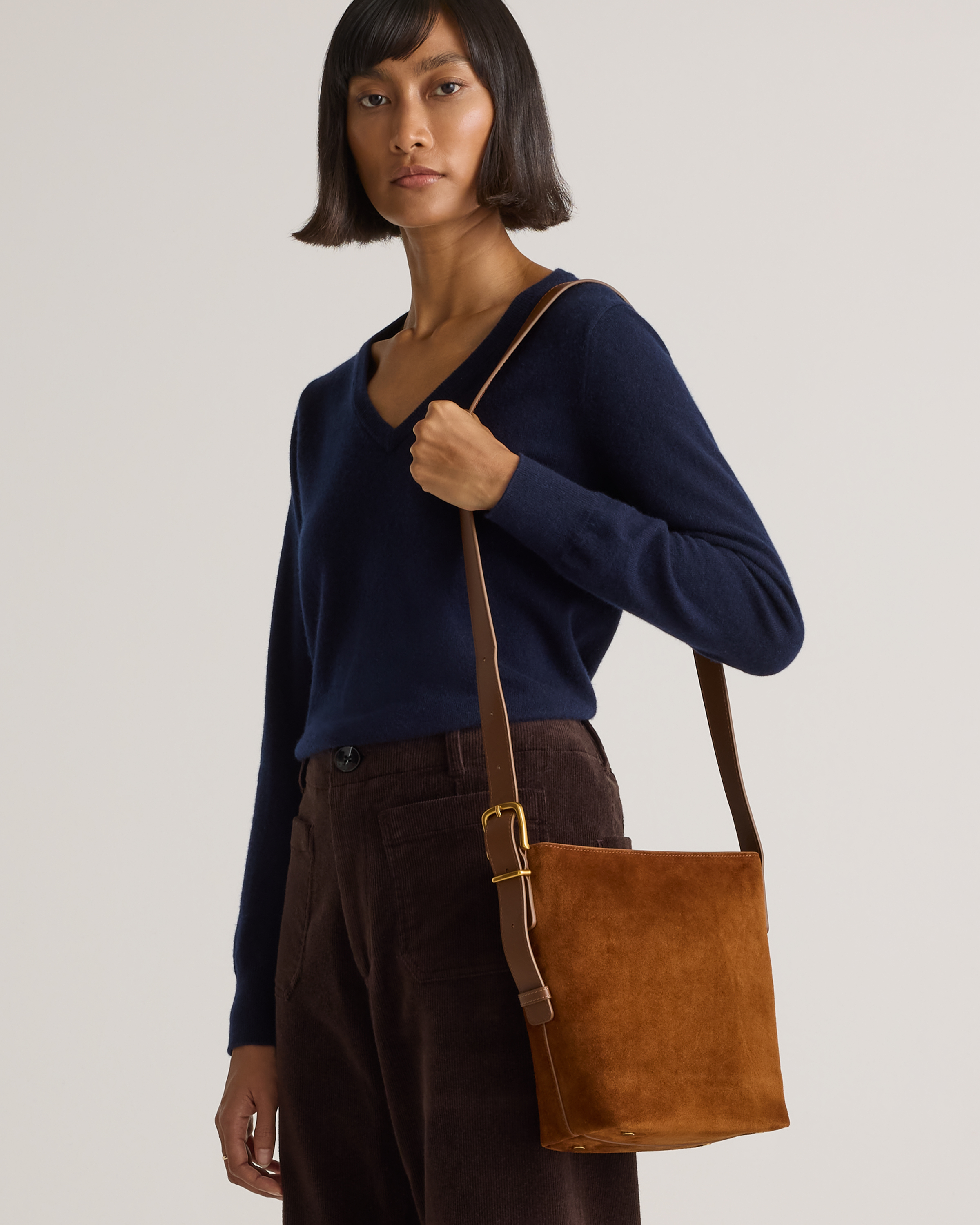 Italian Suede Bucket Crossbody — Image 22